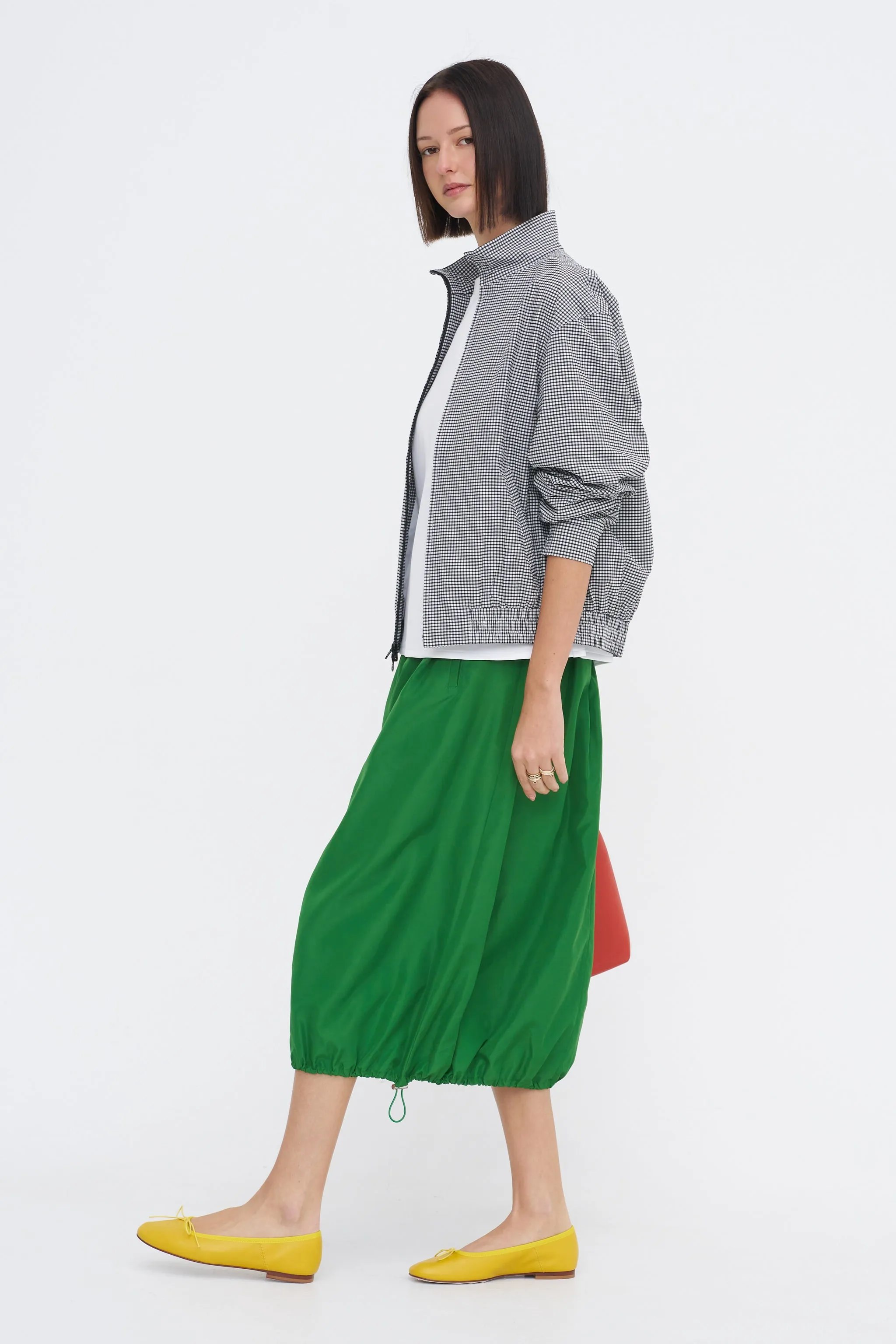 Italian Sporty Nylon Midi Anorak Skirt sold by Kick Pleat product image thumbnail 2