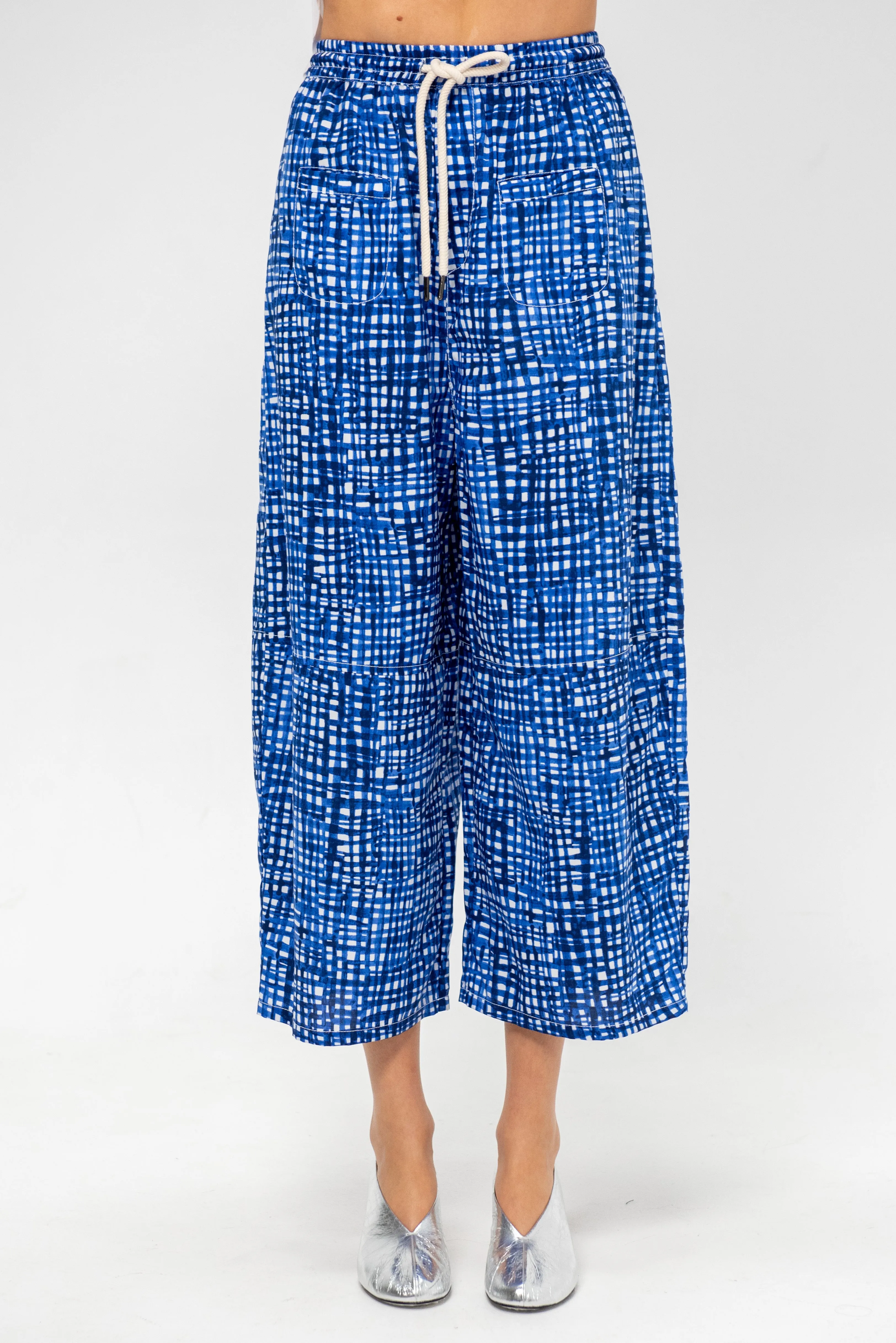 Hannah Pant, Blue Check sold by Kick Pleat product image thumbnail 2