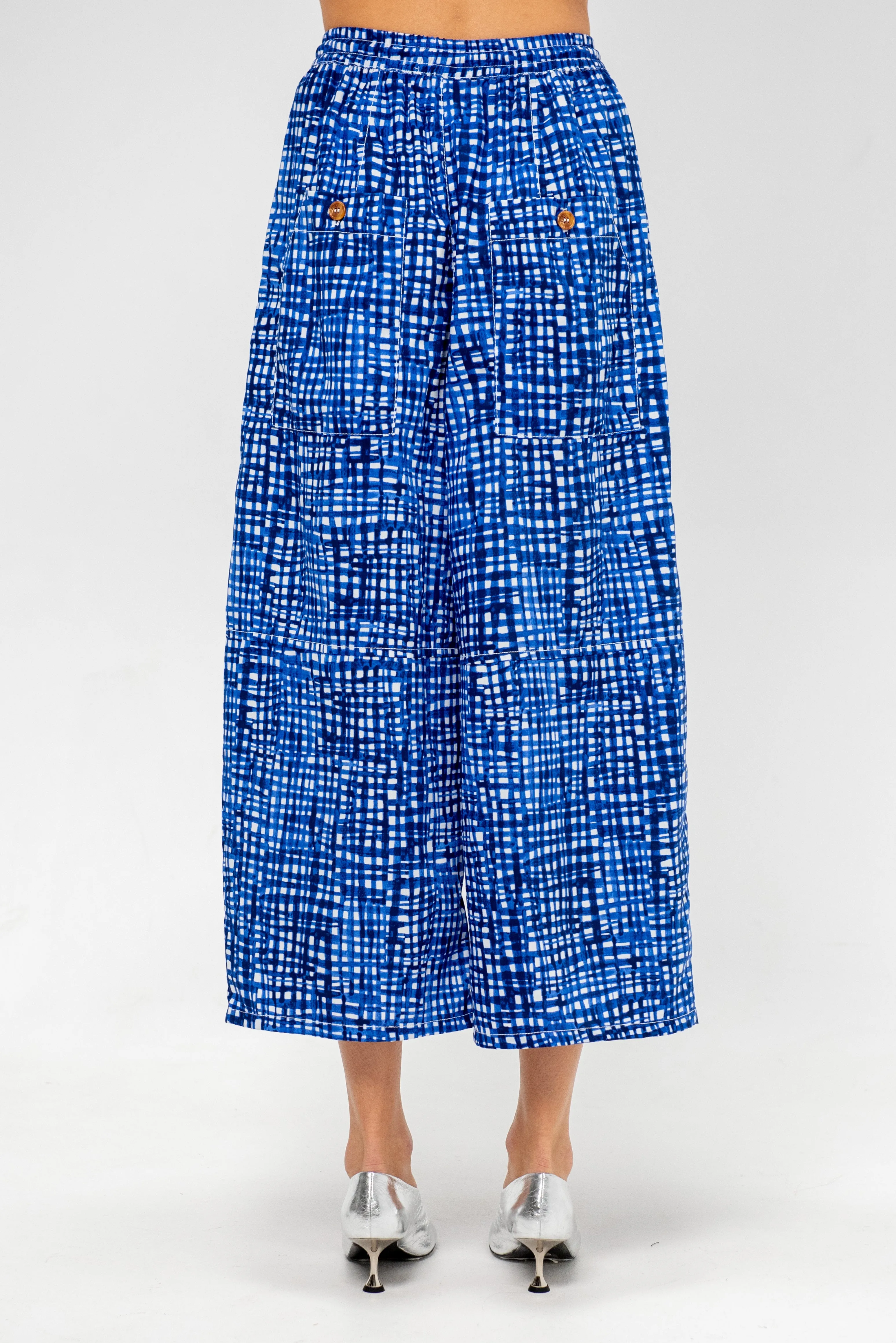 Hannah Pant, Blue Check sold by Kick Pleat product image thumbnail 4