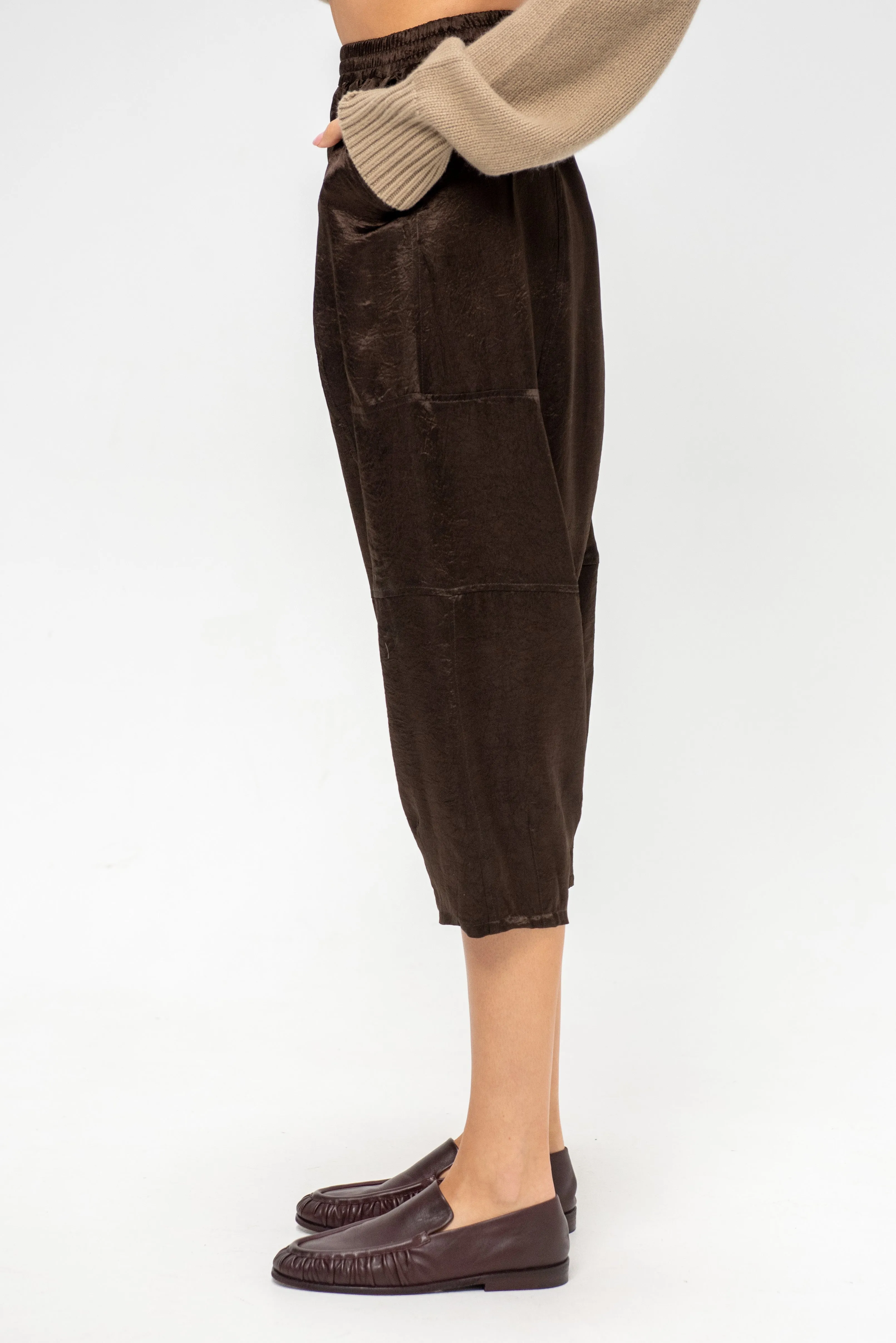Kiko Pant Satin, Espresso sold by Kick Pleat product image thumbnail 3