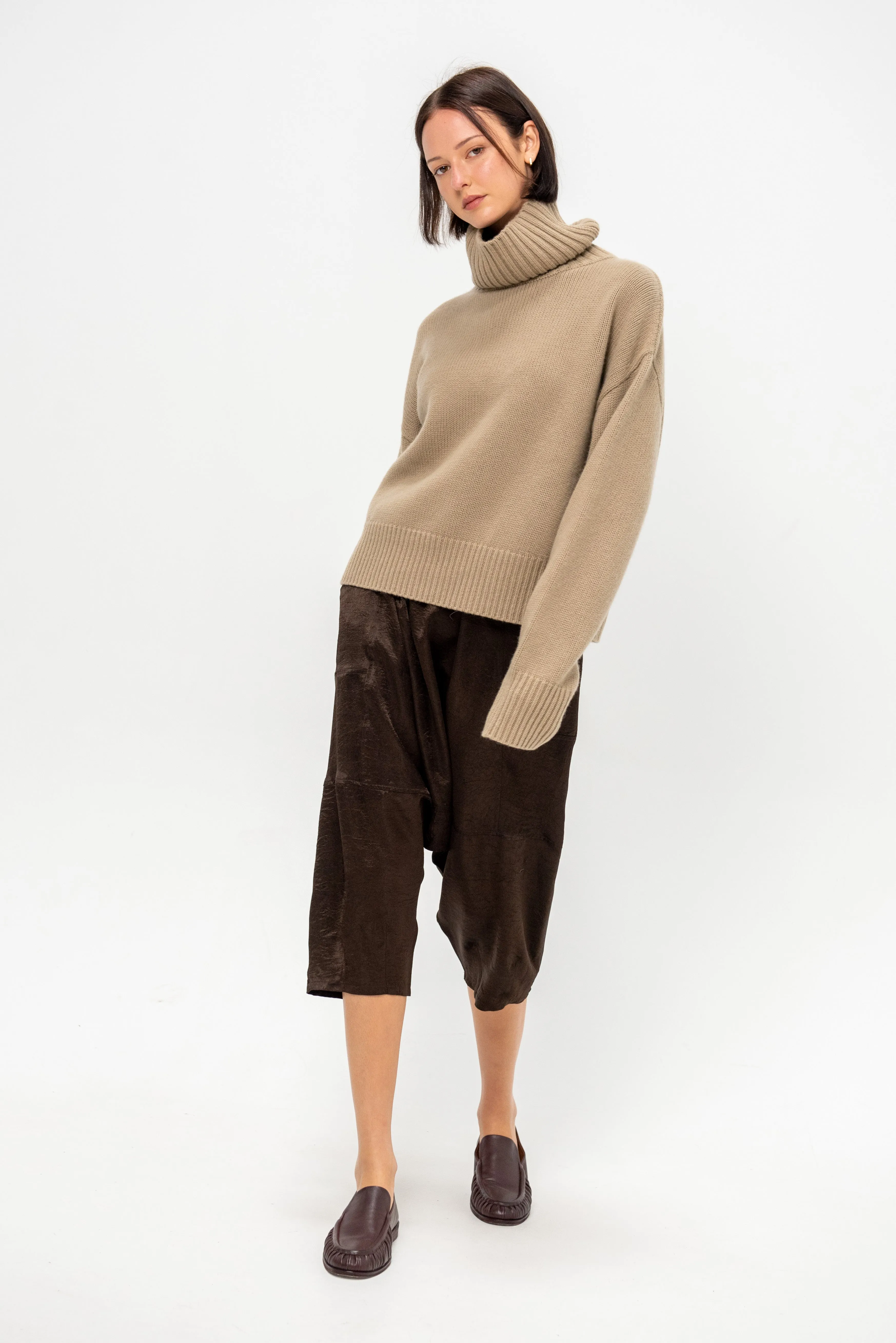 Kiko Pant Satin, Espresso sold by Kick Pleat product image thumbnail 5