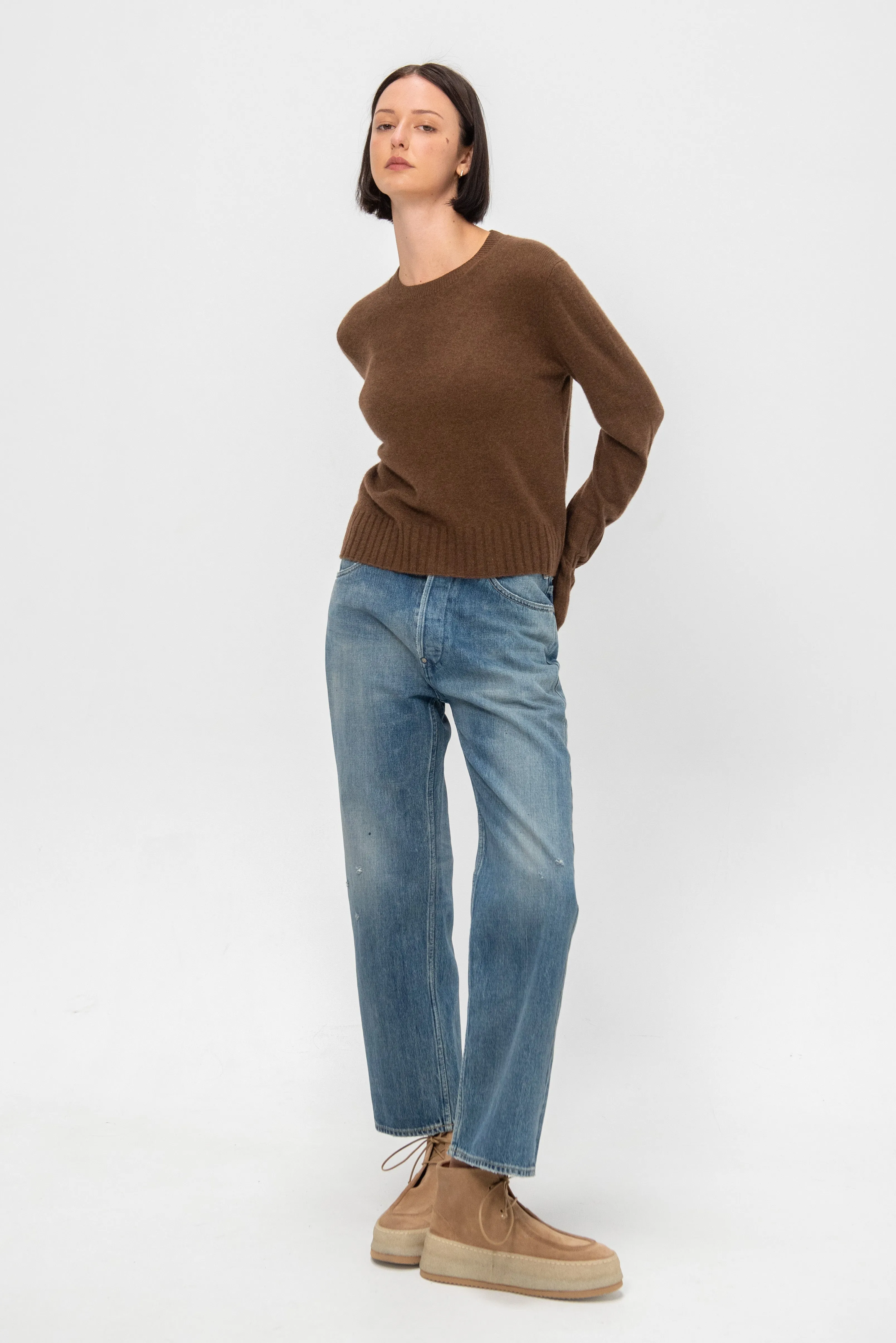 Shrunken Crew, Chestnut sold by Kick Pleat product image thumbnail 5
