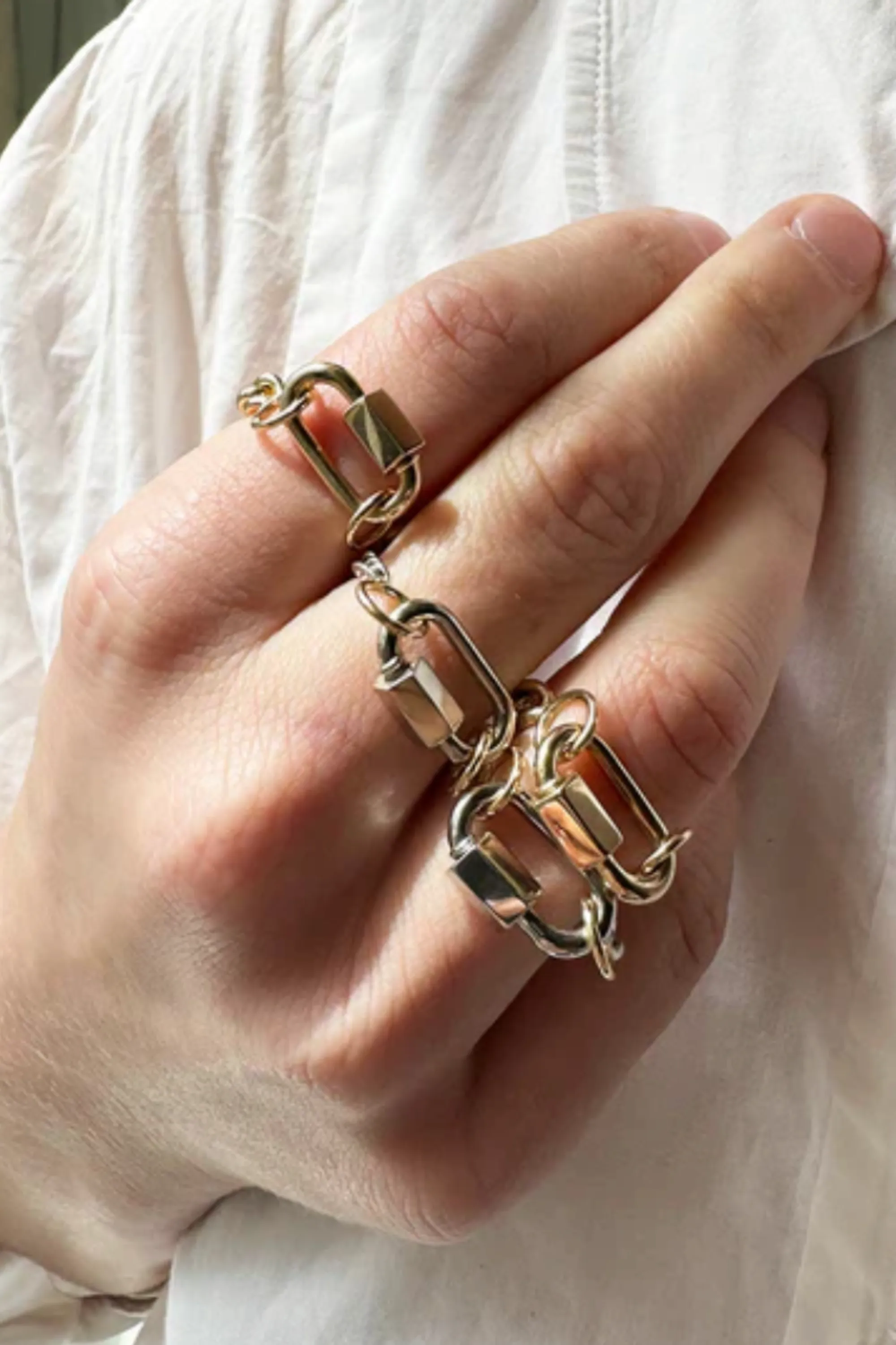 Heavy Curb Chain Ring, Silver sold by Kick Pleat product image thumbnail 2