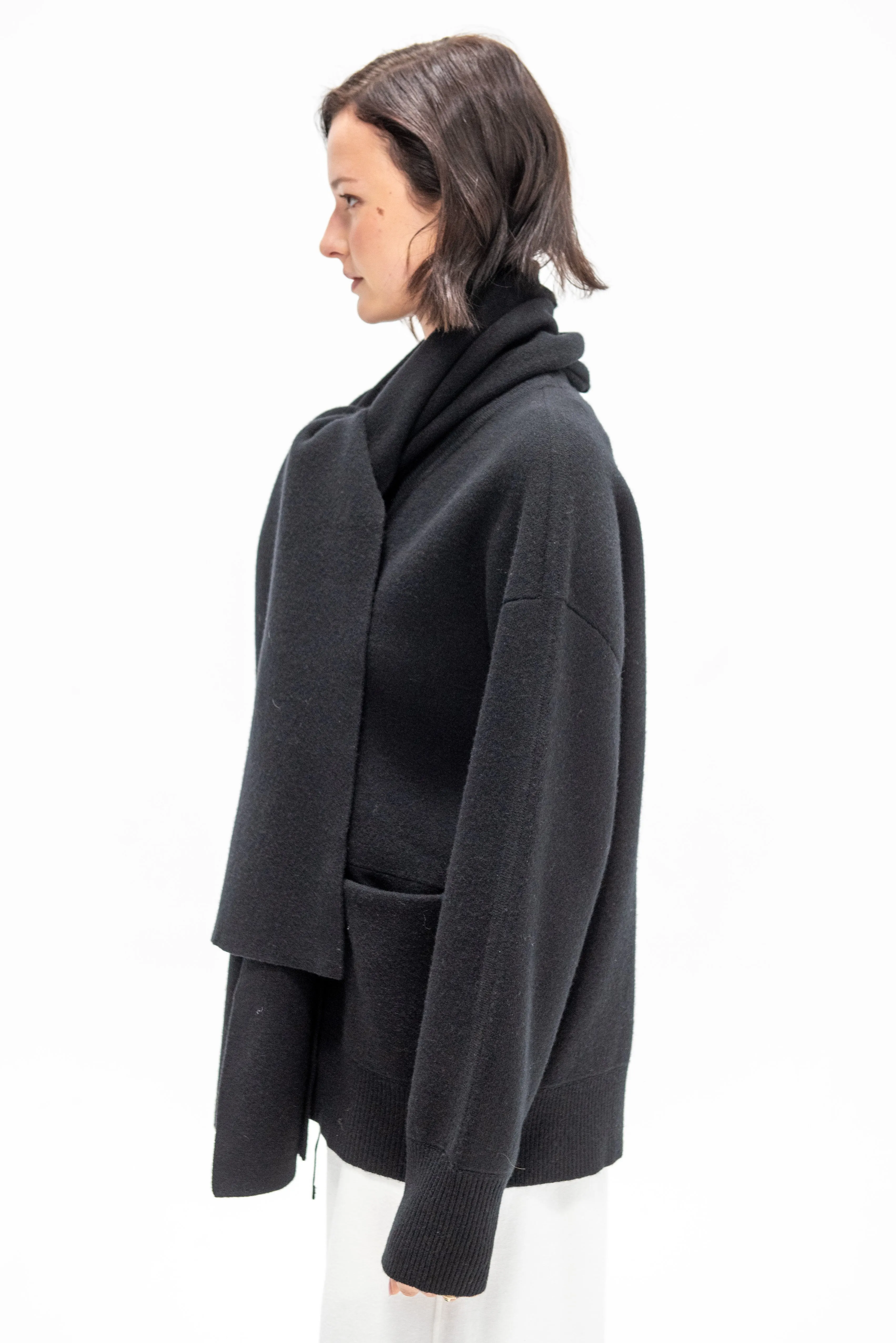 Medina Cardigan with Scarf, Black sold by Kick Pleat product image thumbnail 3