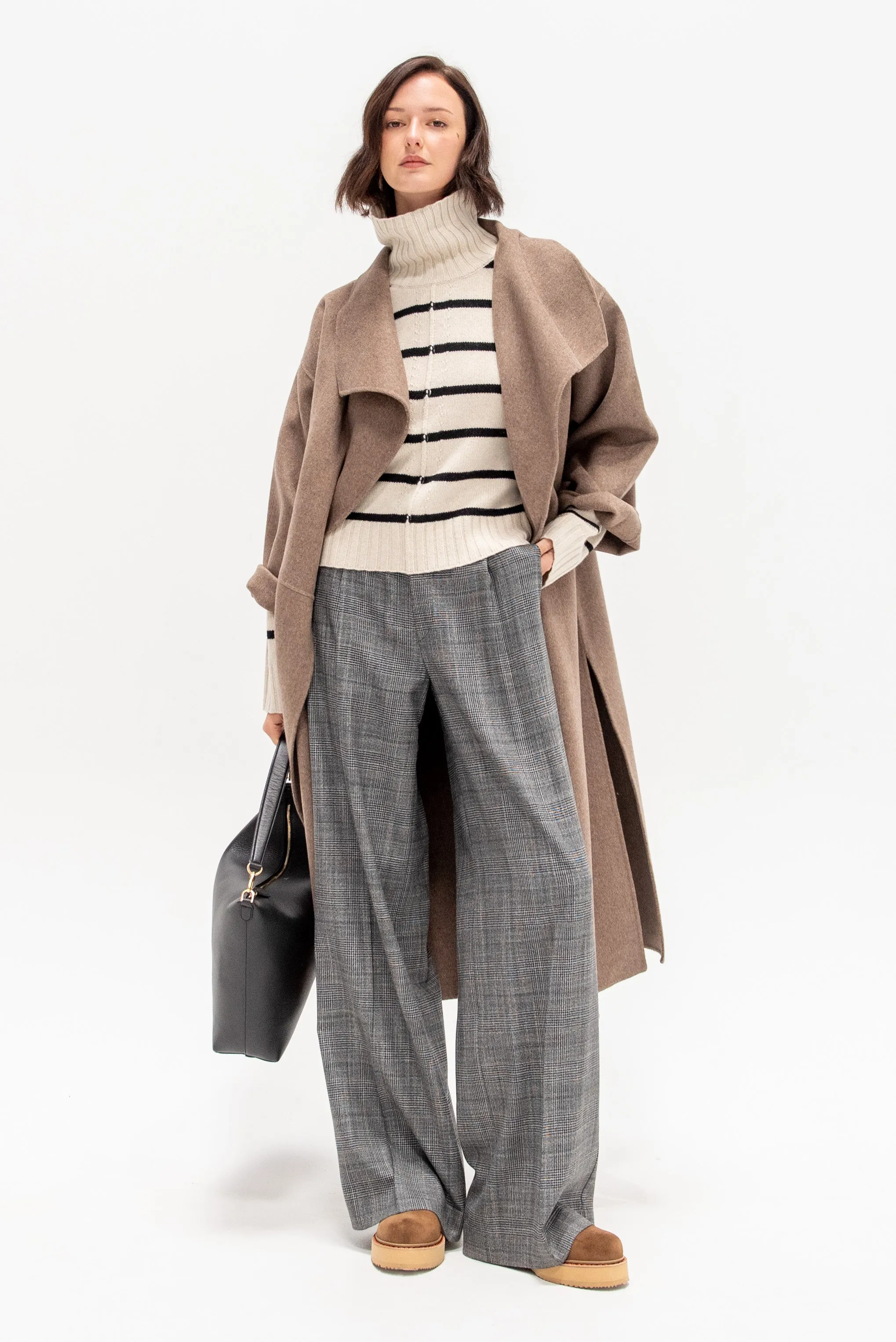 Ari Cropped Turtle, Cream & Black Stripe sold by Kick Pleat product image thumbnail 2