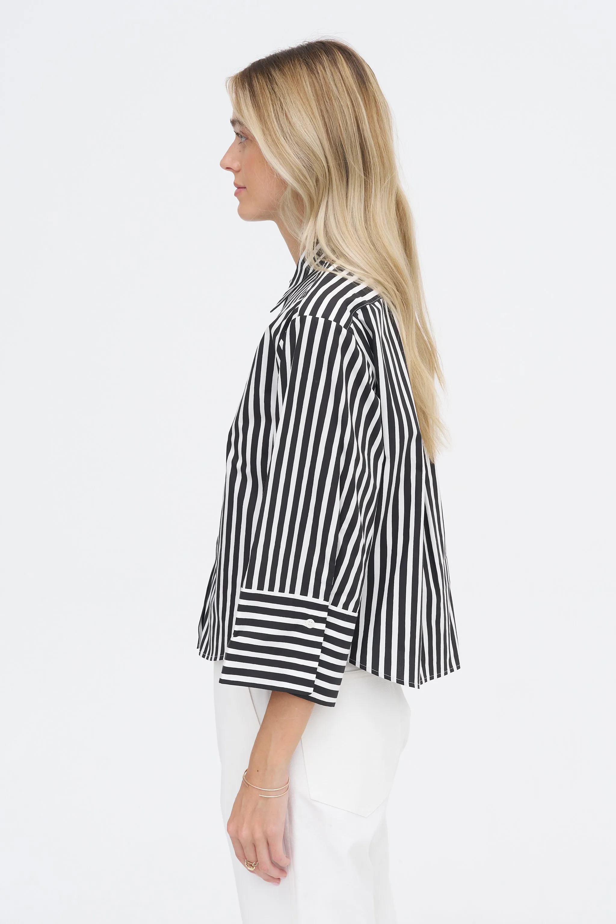 Andrea Shirt, Black & White sold by Kick Pleat product image thumbnail 3