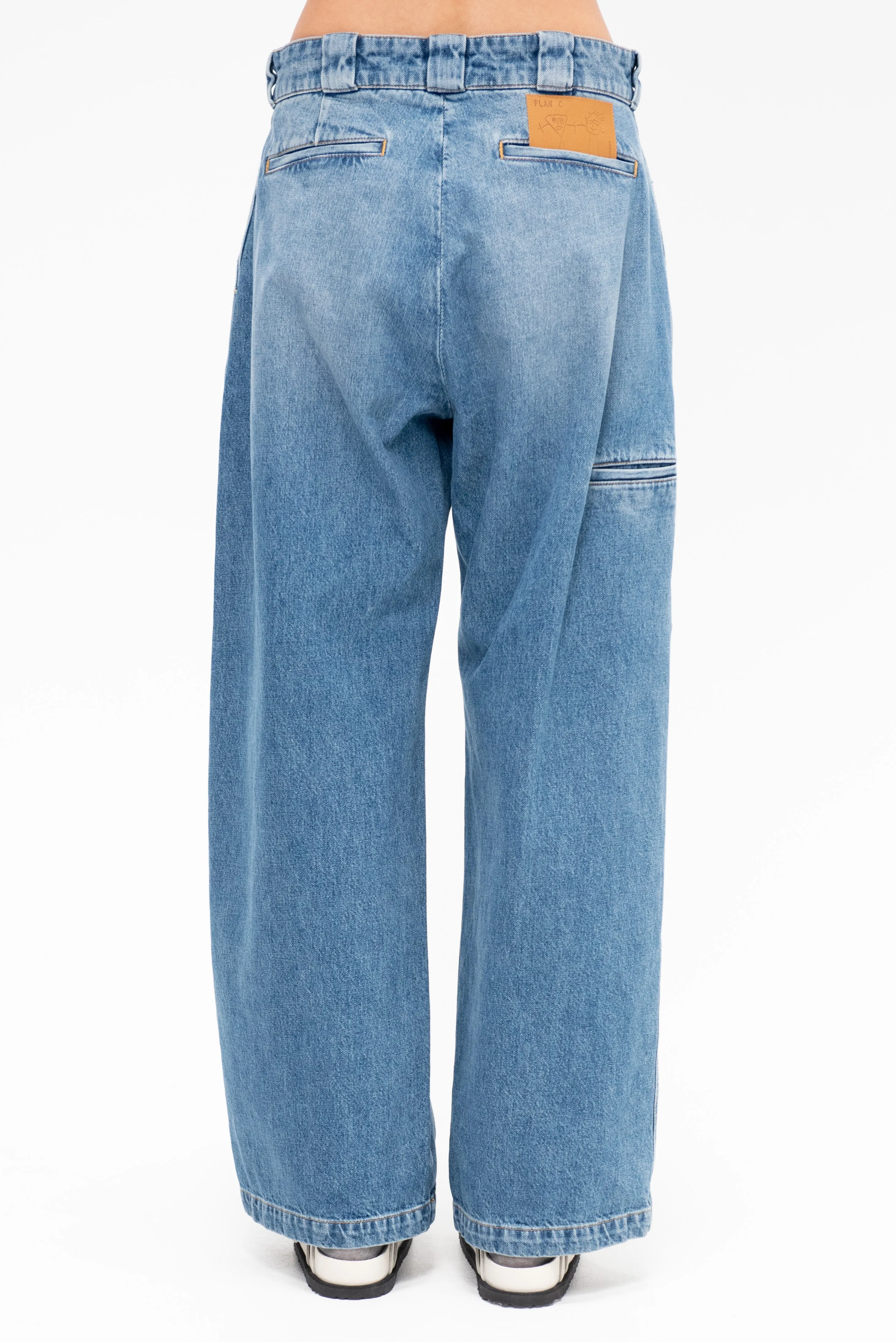 Wide Leg Denim, Indigo sold by Kick Pleat product image thumbnail 4