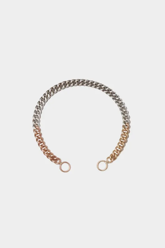 Heavy Curb Bracelet, Mixed Metals made by Kick Pleat