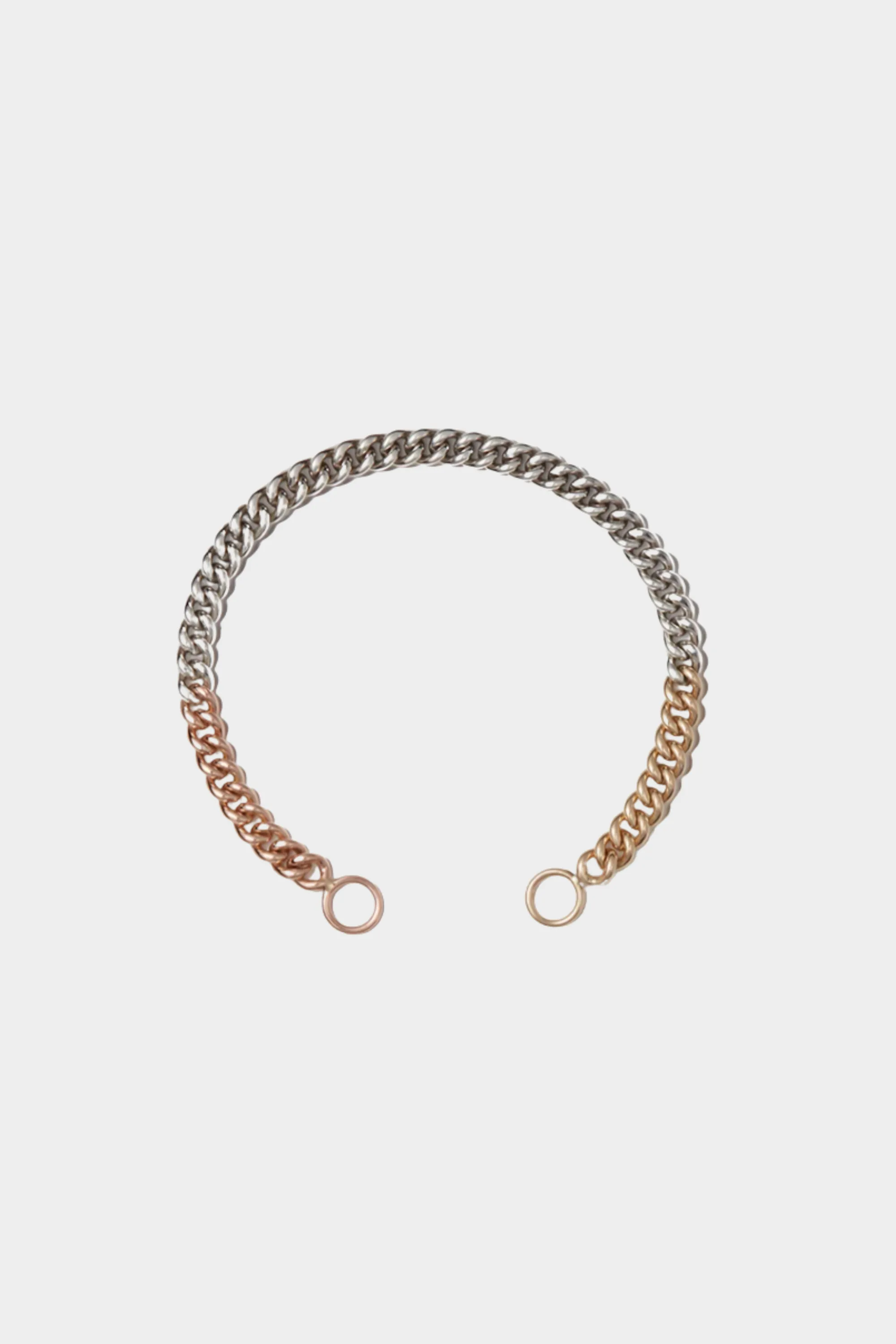 Heavy Curb Bracelet, Mixed Metals sold by Kick Pleat