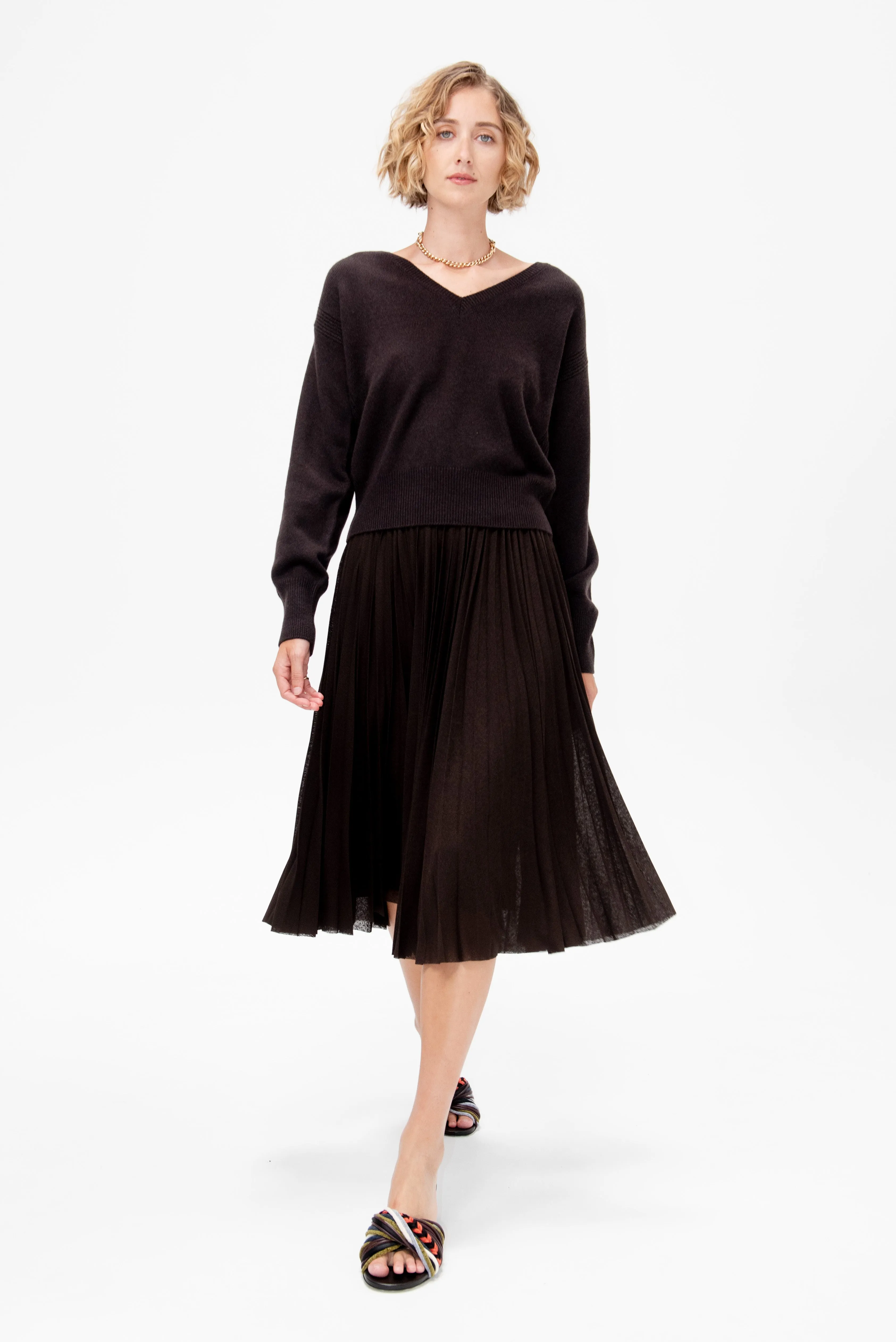 Eda Skirt, Espresso sold by Kick Pleat product image thumbnail 5