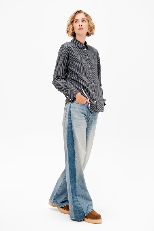 Lynsey Top, Black & White sold by Kick Pleat