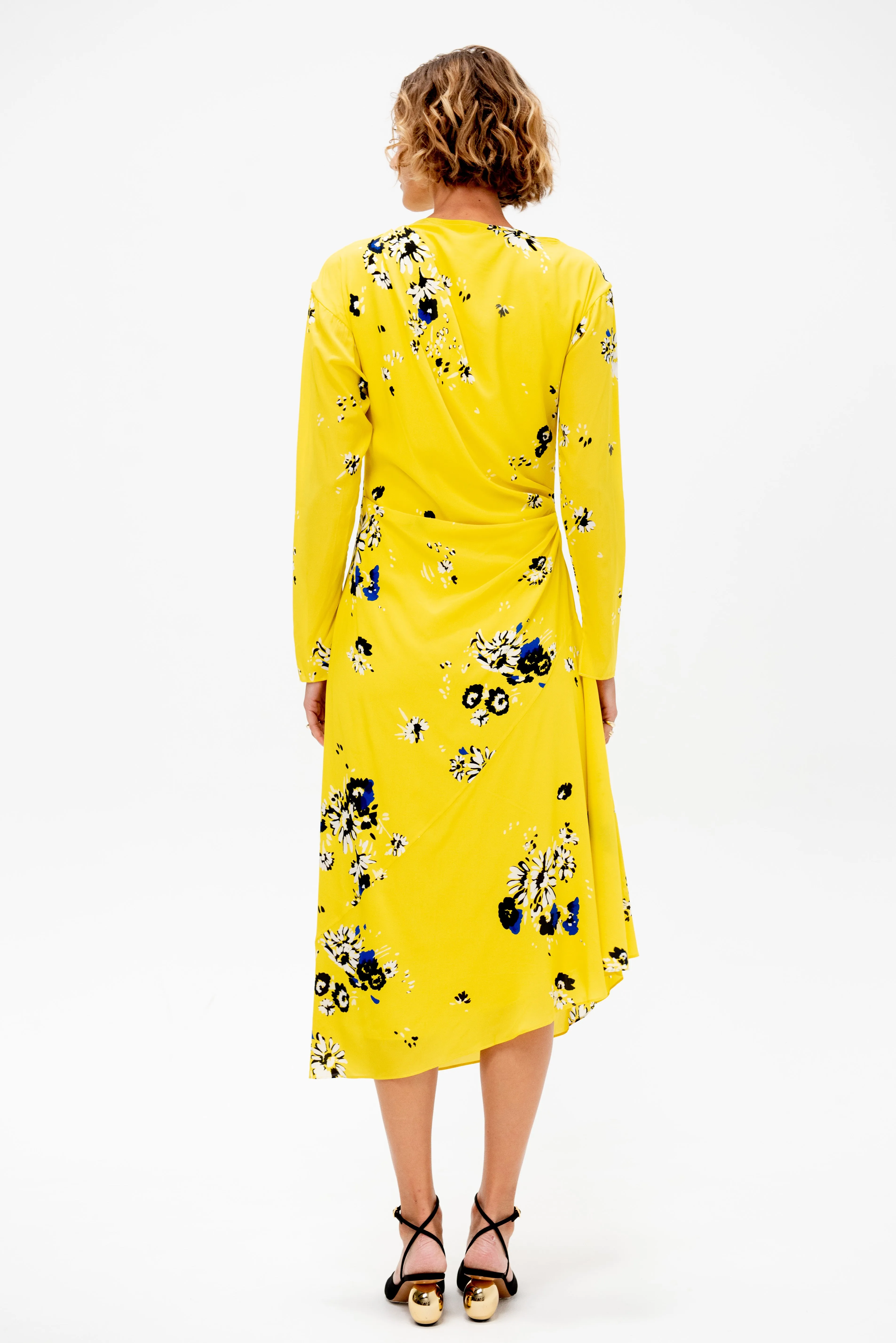 Trudie Dress, Yellow Multi sold by Kick Pleat product image thumbnail 4
