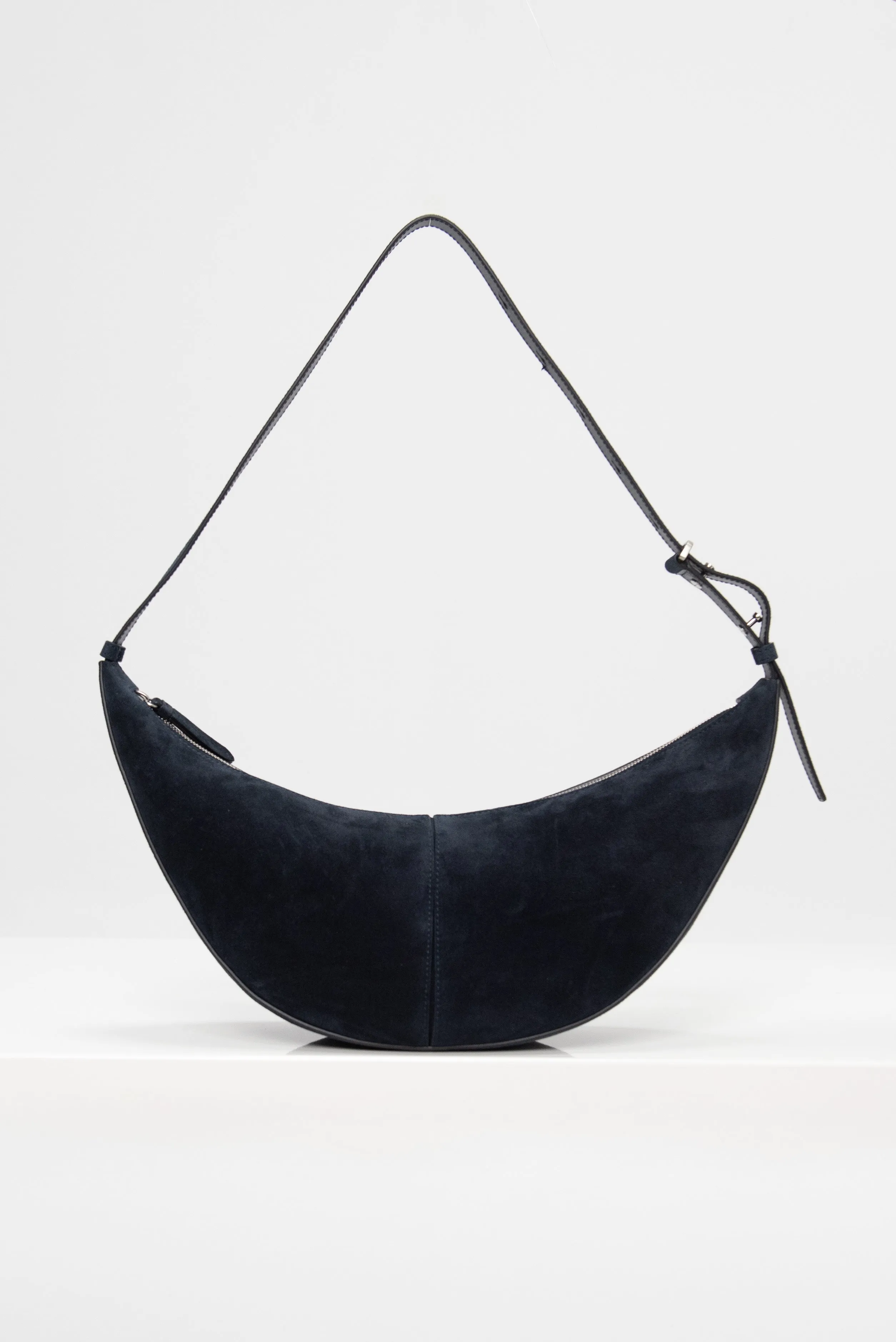 Slide Bag Soft Suede, Dark Navy sold by Kick Pleat product image thumbnail 3