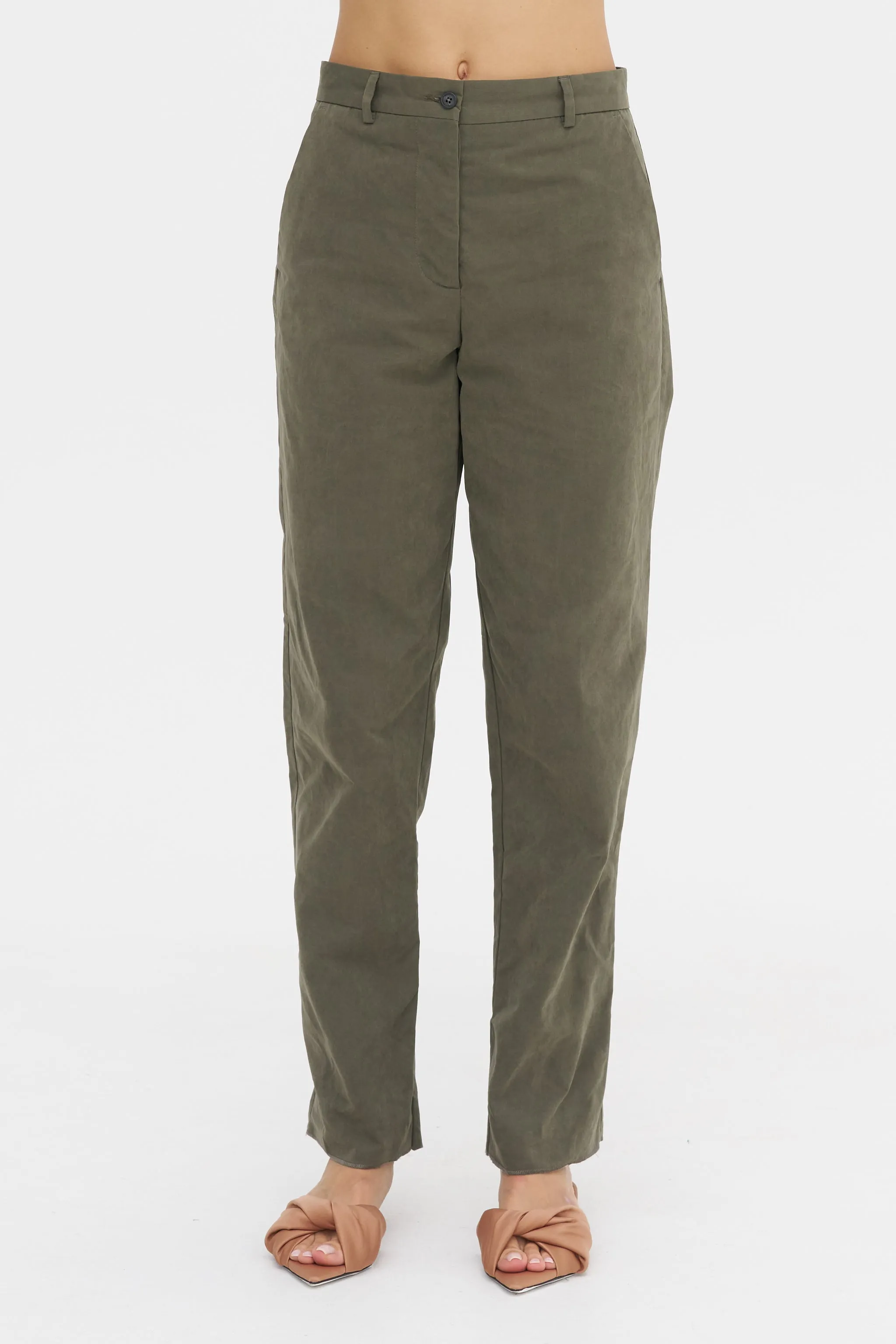 Maria Pant, Khaki sold by Kick Pleat product image thumbnail 2