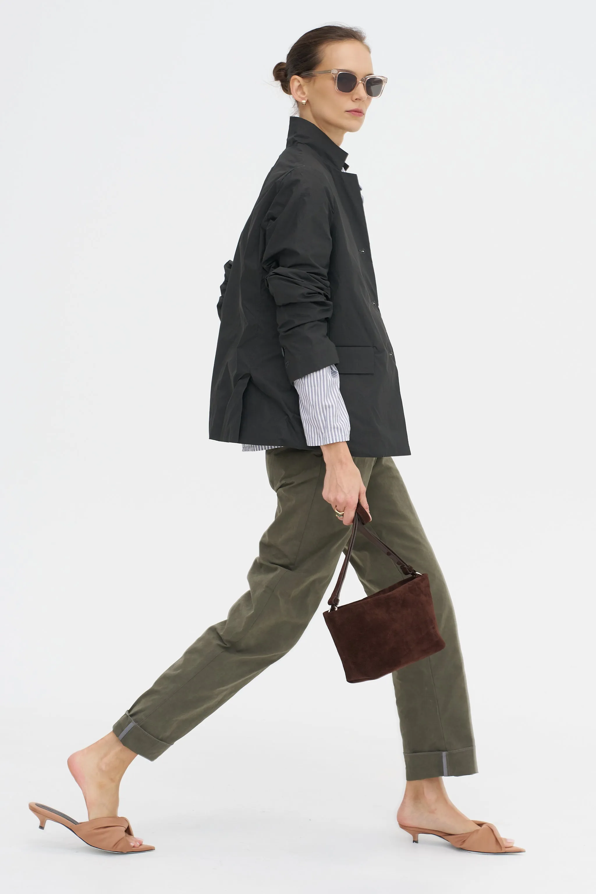 Maria Pant, Khaki sold by Kick Pleat product image thumbnail 5