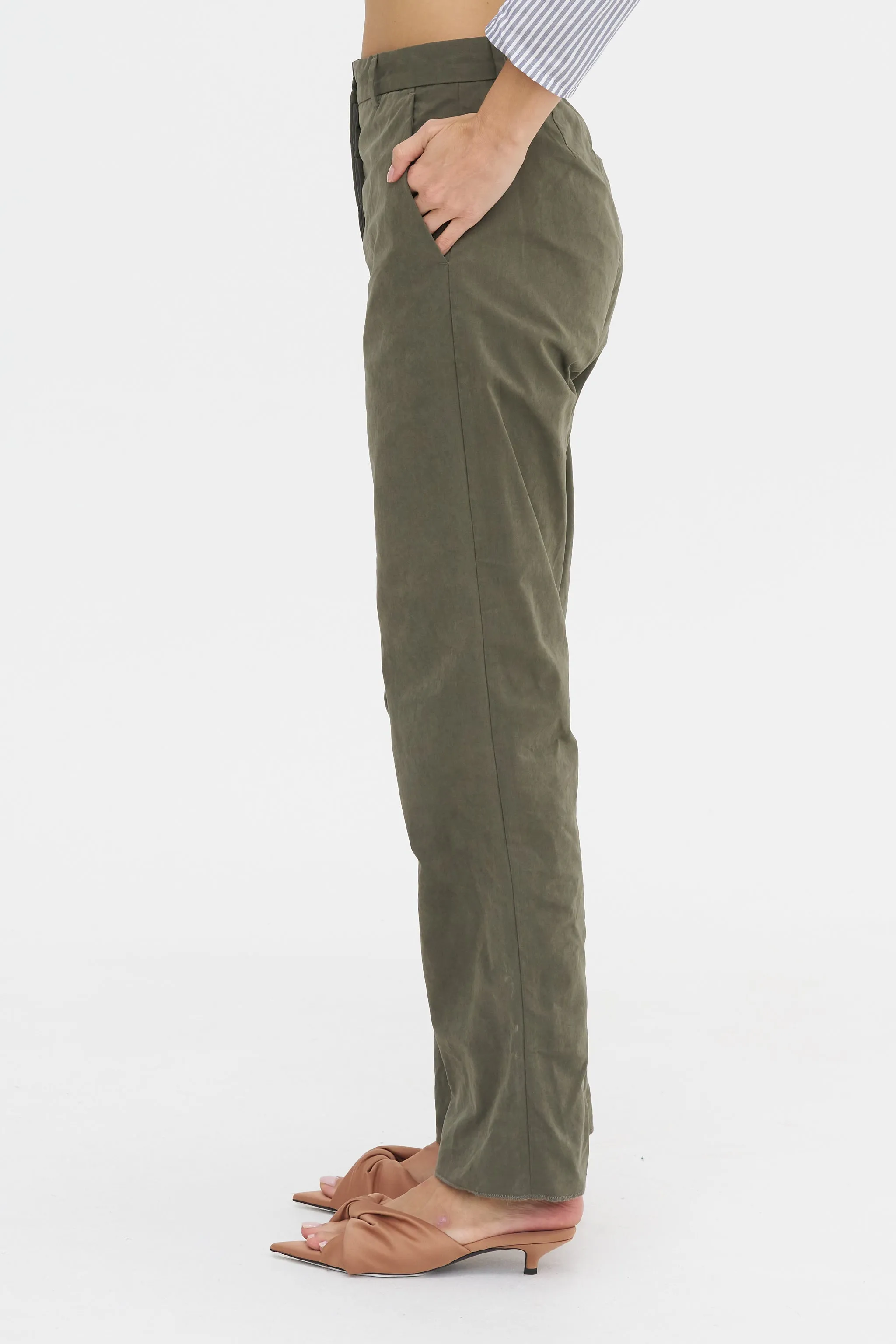 Maria Pant, Khaki sold by Kick Pleat product image thumbnail 3