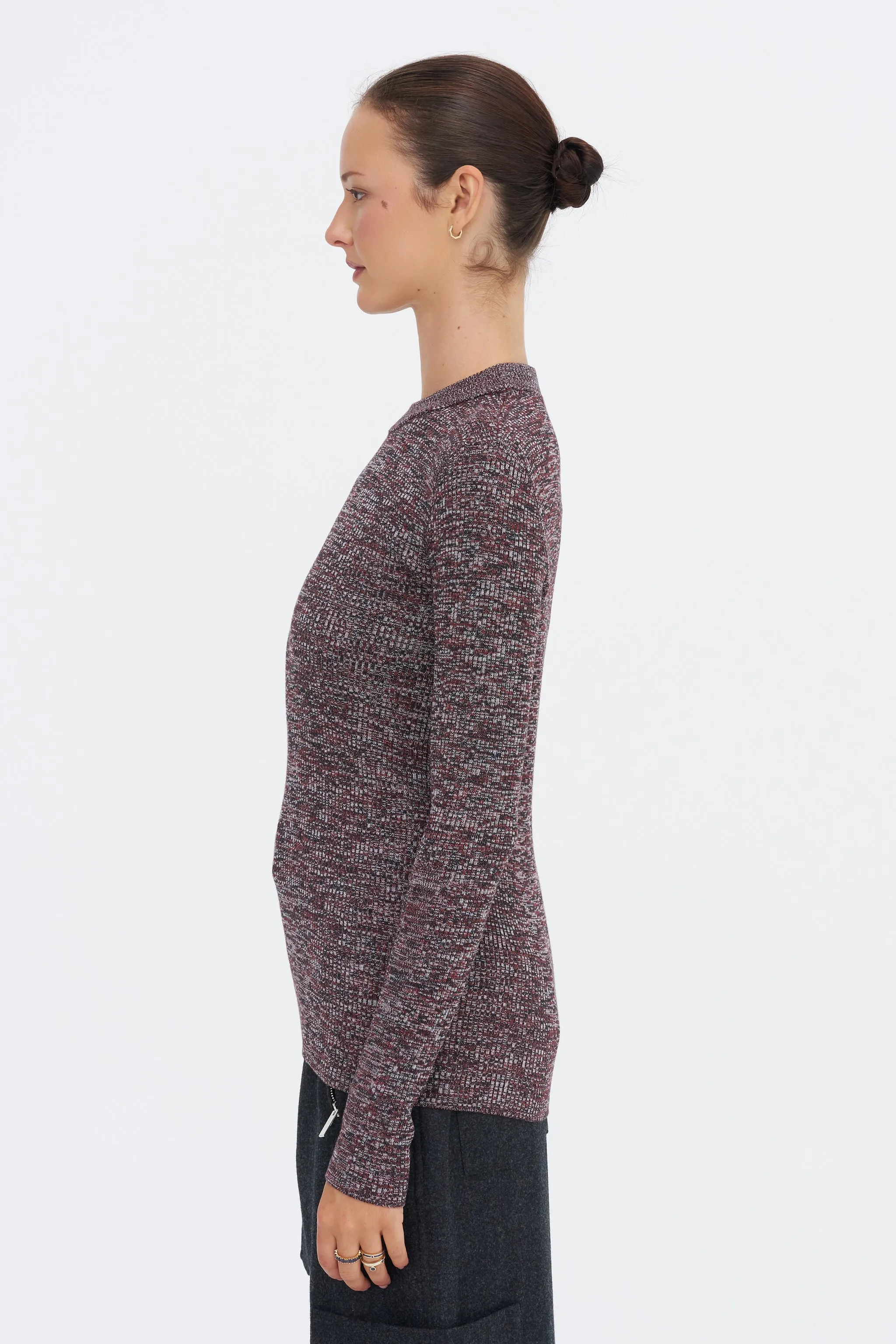 Knit Top, Bordeaux sold by Kick Pleat product image thumbnail 3