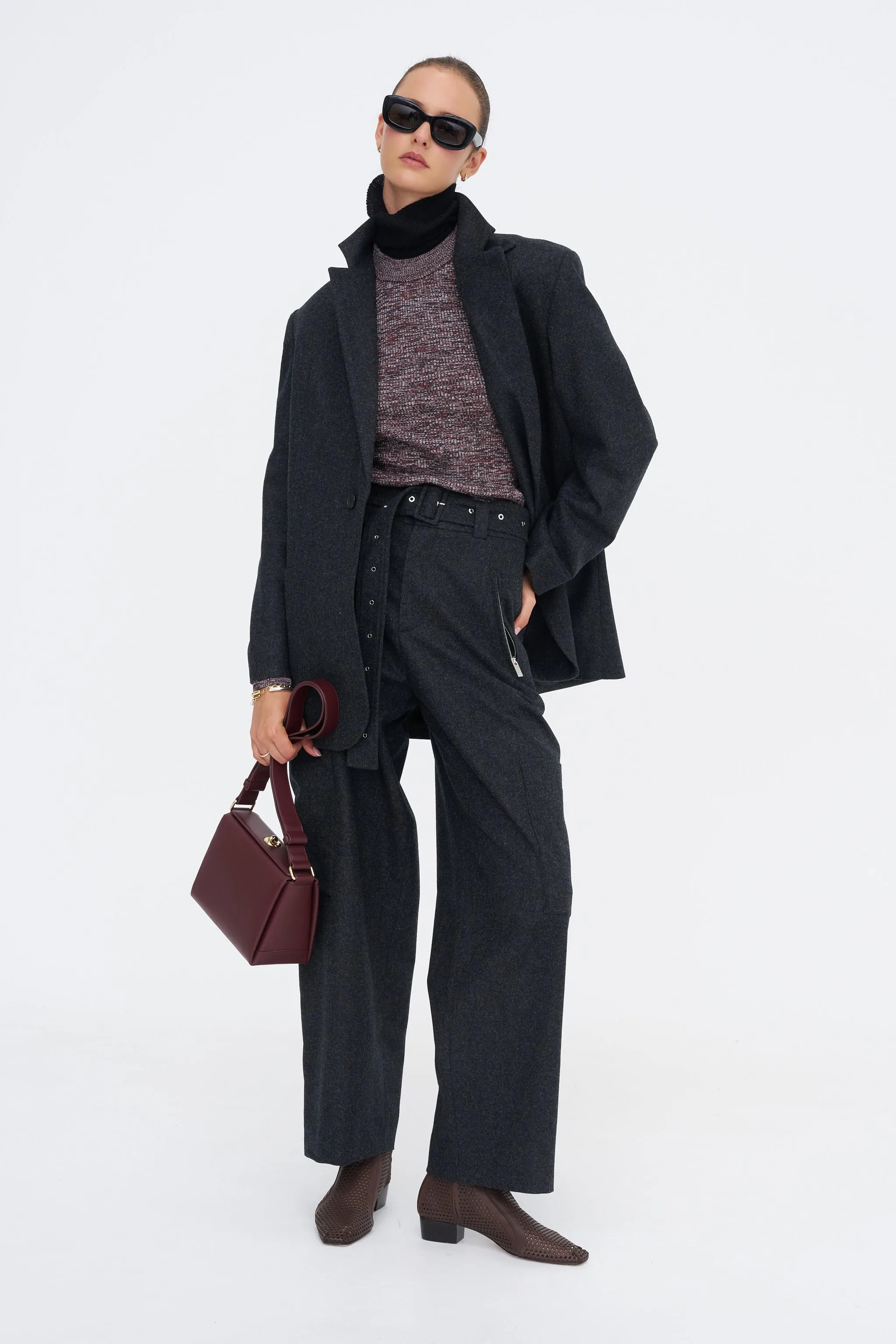 Knit Top, Bordeaux sold by Kick Pleat product image thumbnail 5