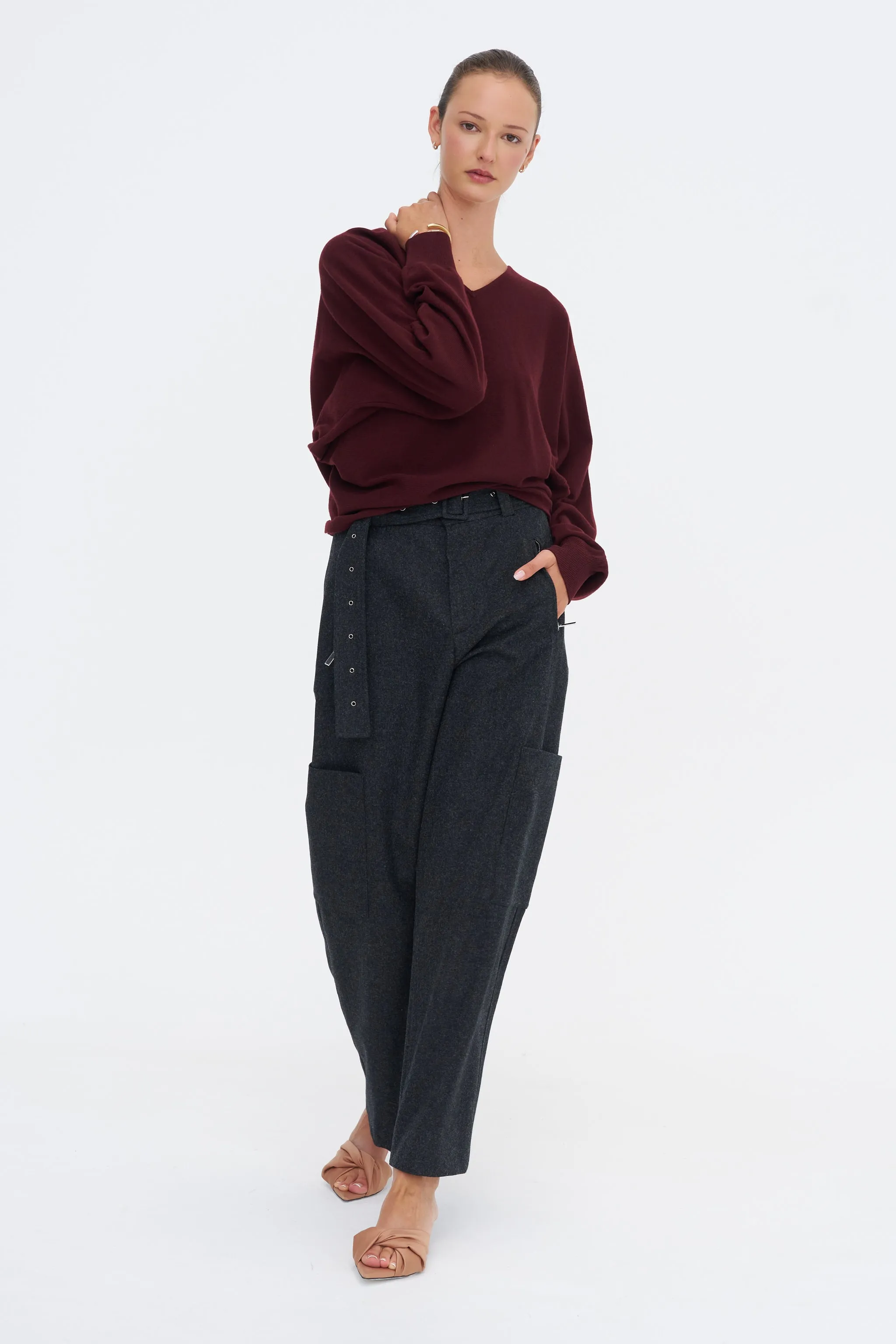 Rosa V-Neck Sweater sold by Kick Pleat