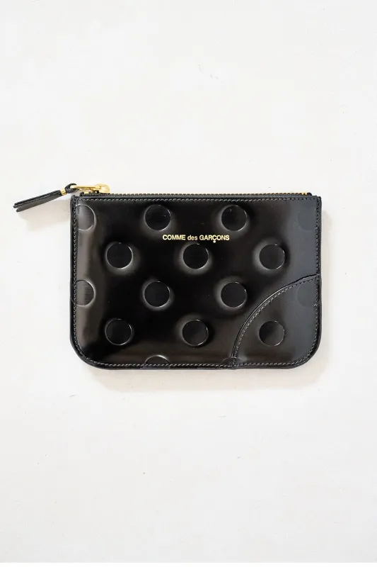 Dots Embossed Coin Wallet, Black made by Comme des Garcons