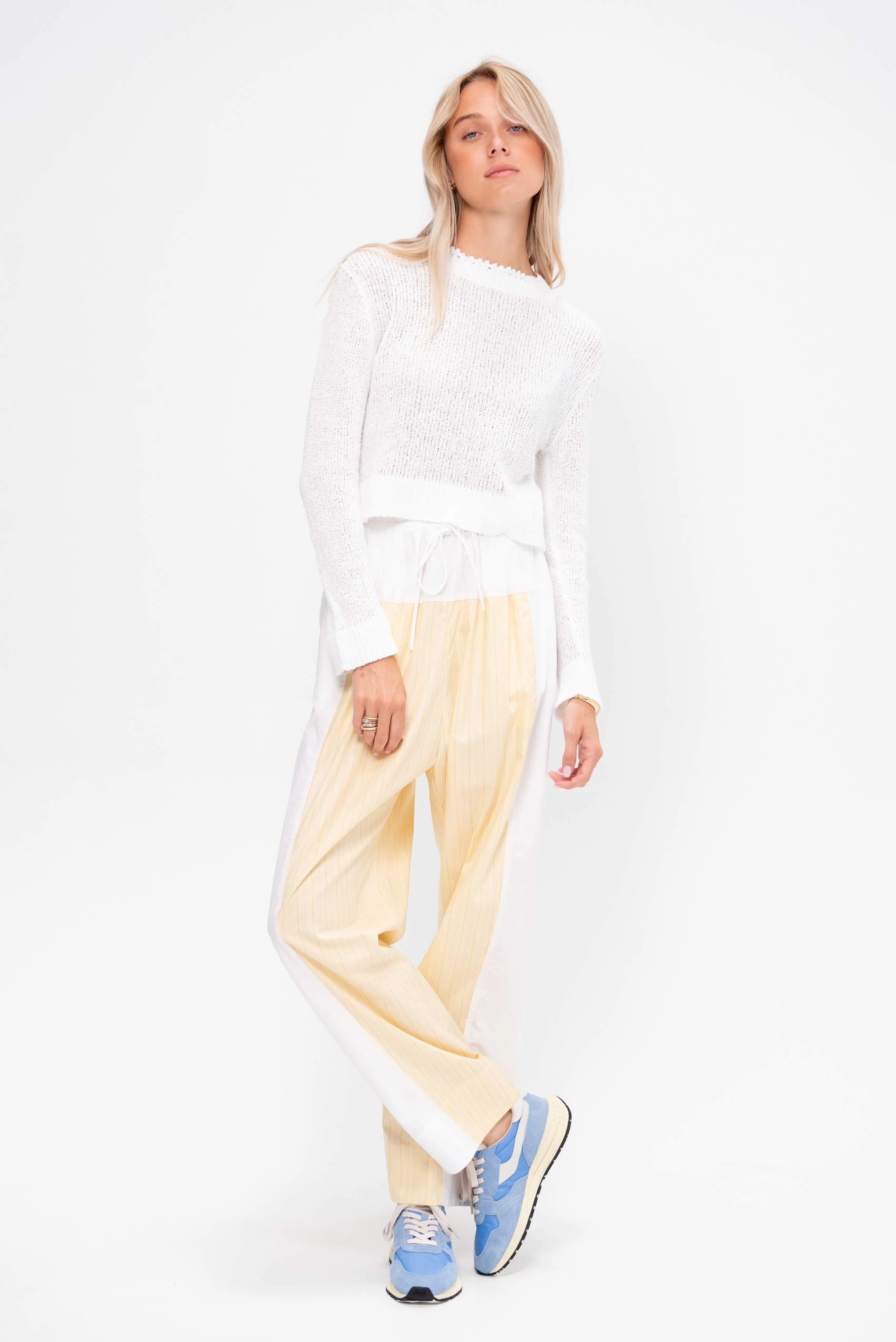 Barca Pullover, White sold by Kick Pleat