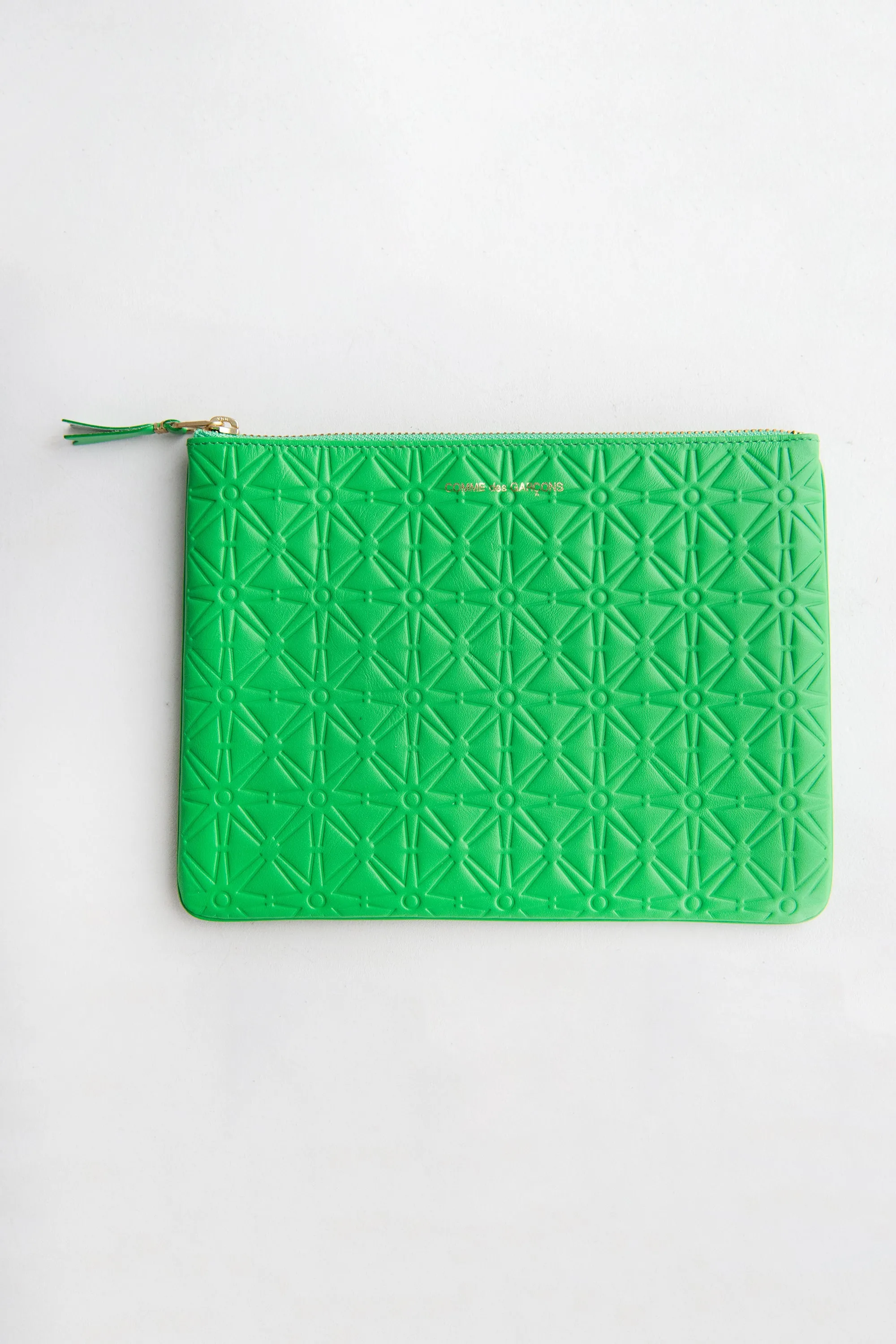 Embossed Leather Zip Pouch sold by Kick Pleat product image thumbnail 4