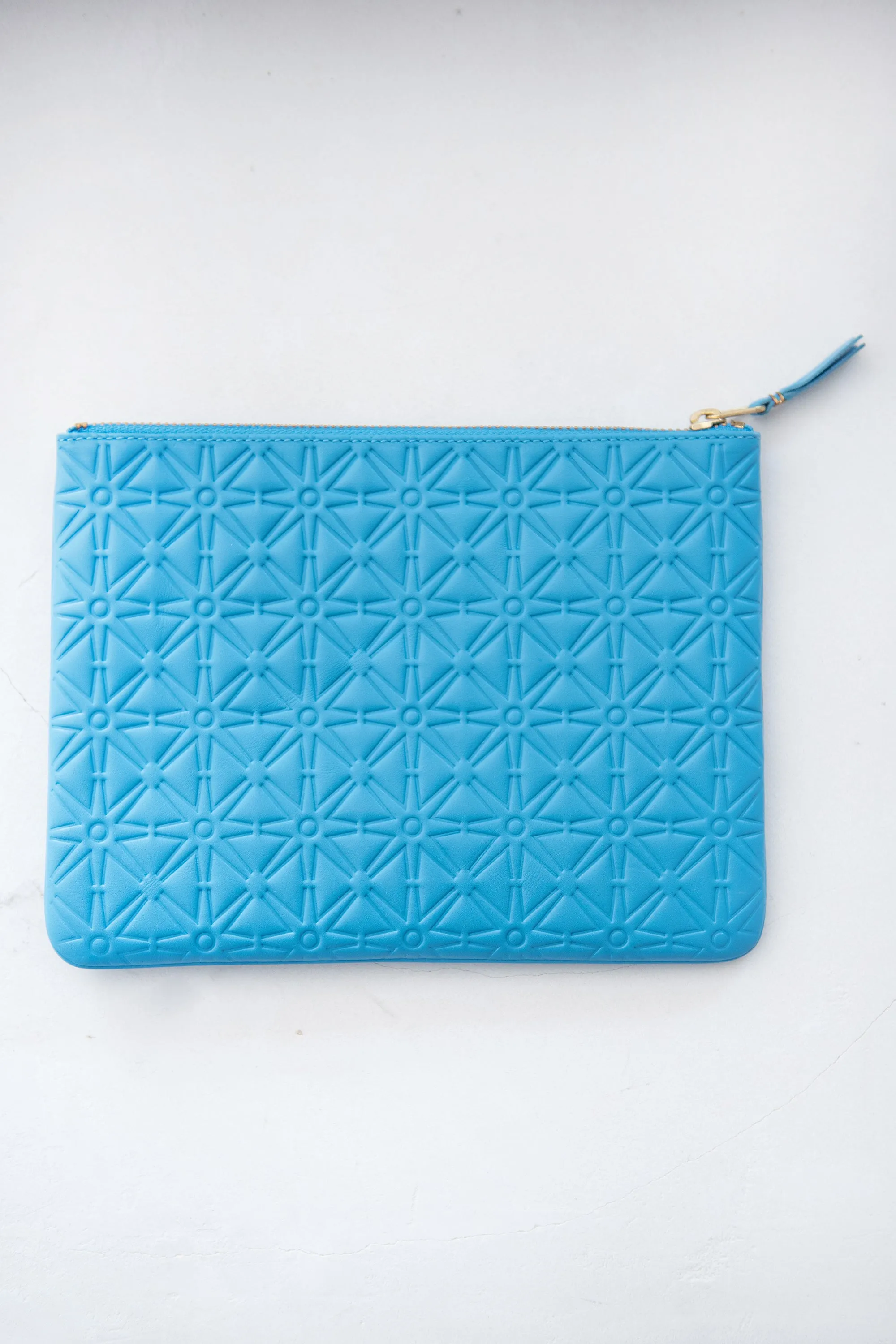 Embossed Leather Zip Pouch sold by Kick Pleat product image thumbnail 5