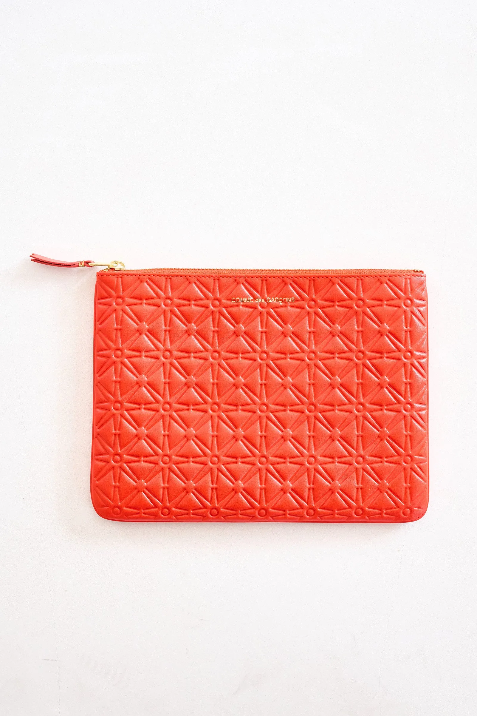 Embossed Leather Zip Pouch sold by Kick Pleat product image thumbnail 3