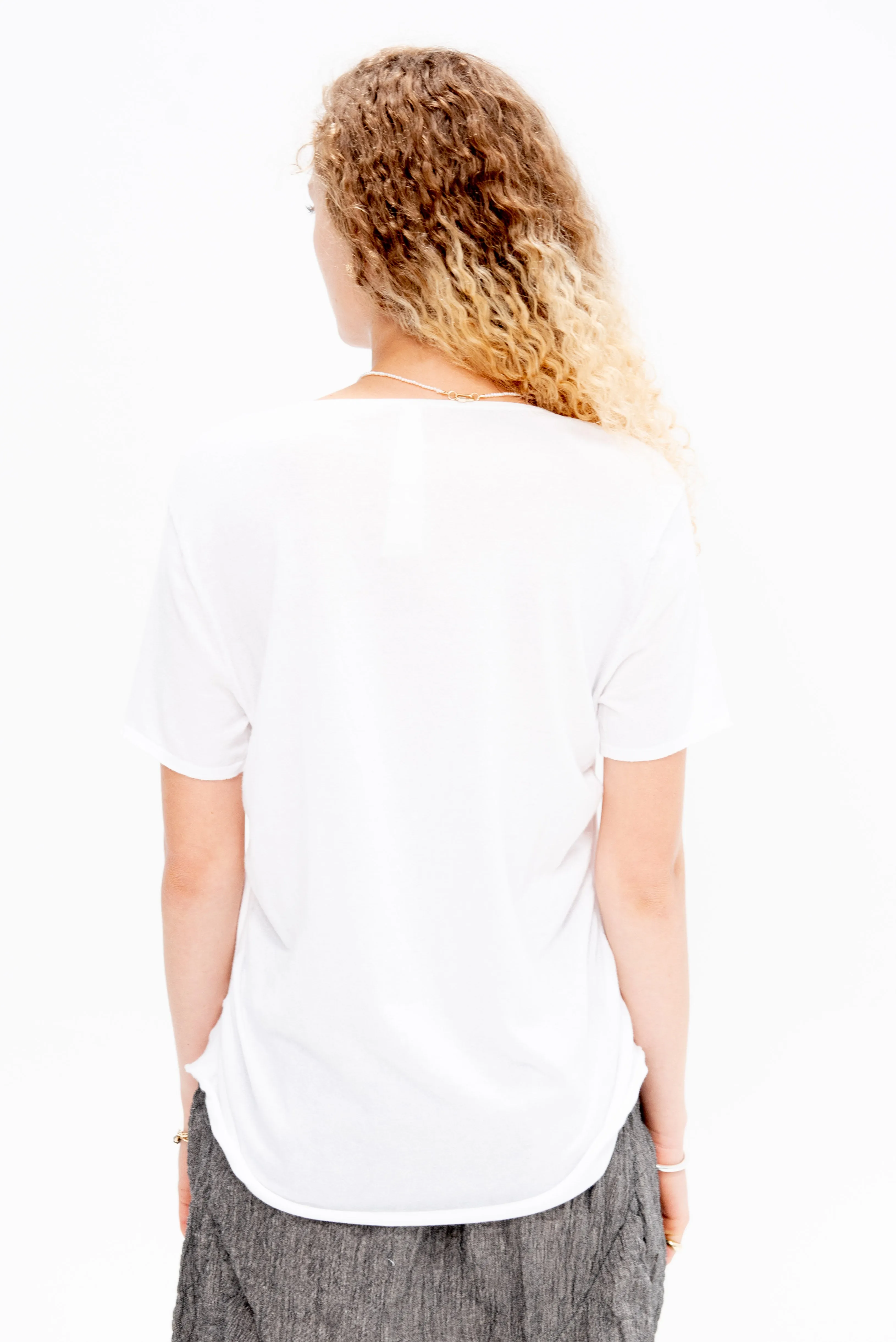 Drape Tee, White sold by Kick Pleat product image thumbnail 4