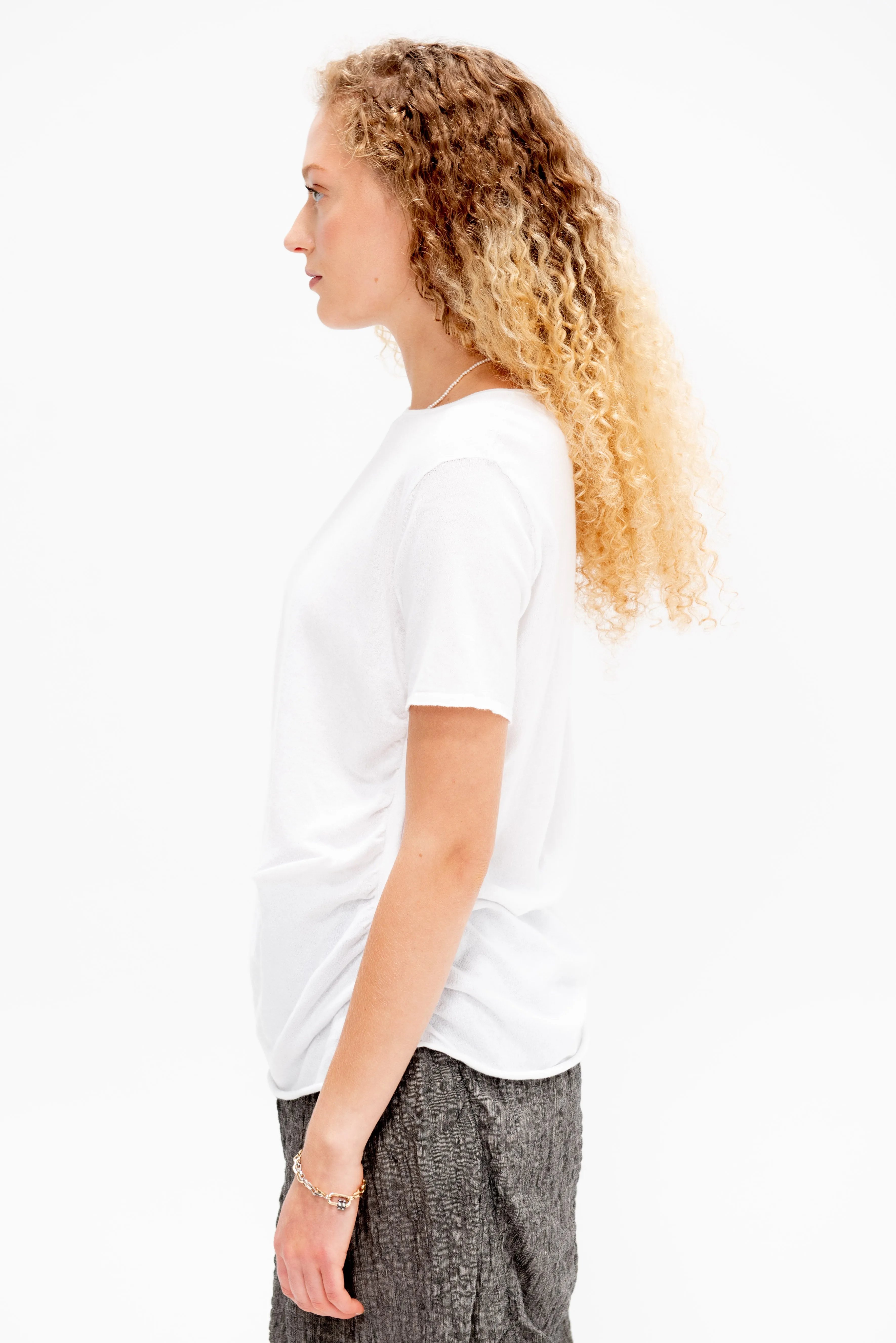 Drape Tee, White sold by Kick Pleat product image thumbnail 3