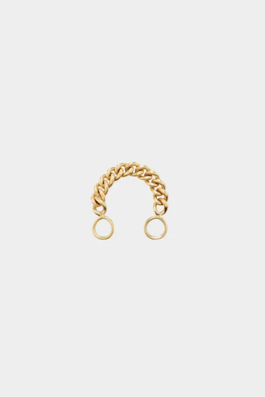 Heavy Curb Chain Ring, Yellow Gold made by Kick Pleat