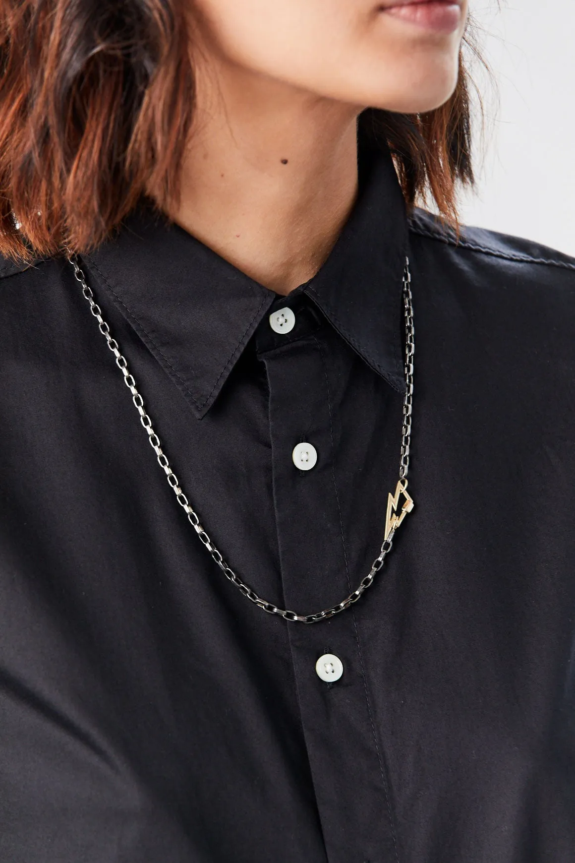 Biker Chain - 18", Blackened Silver sold by Kick Pleat product image thumbnail 2