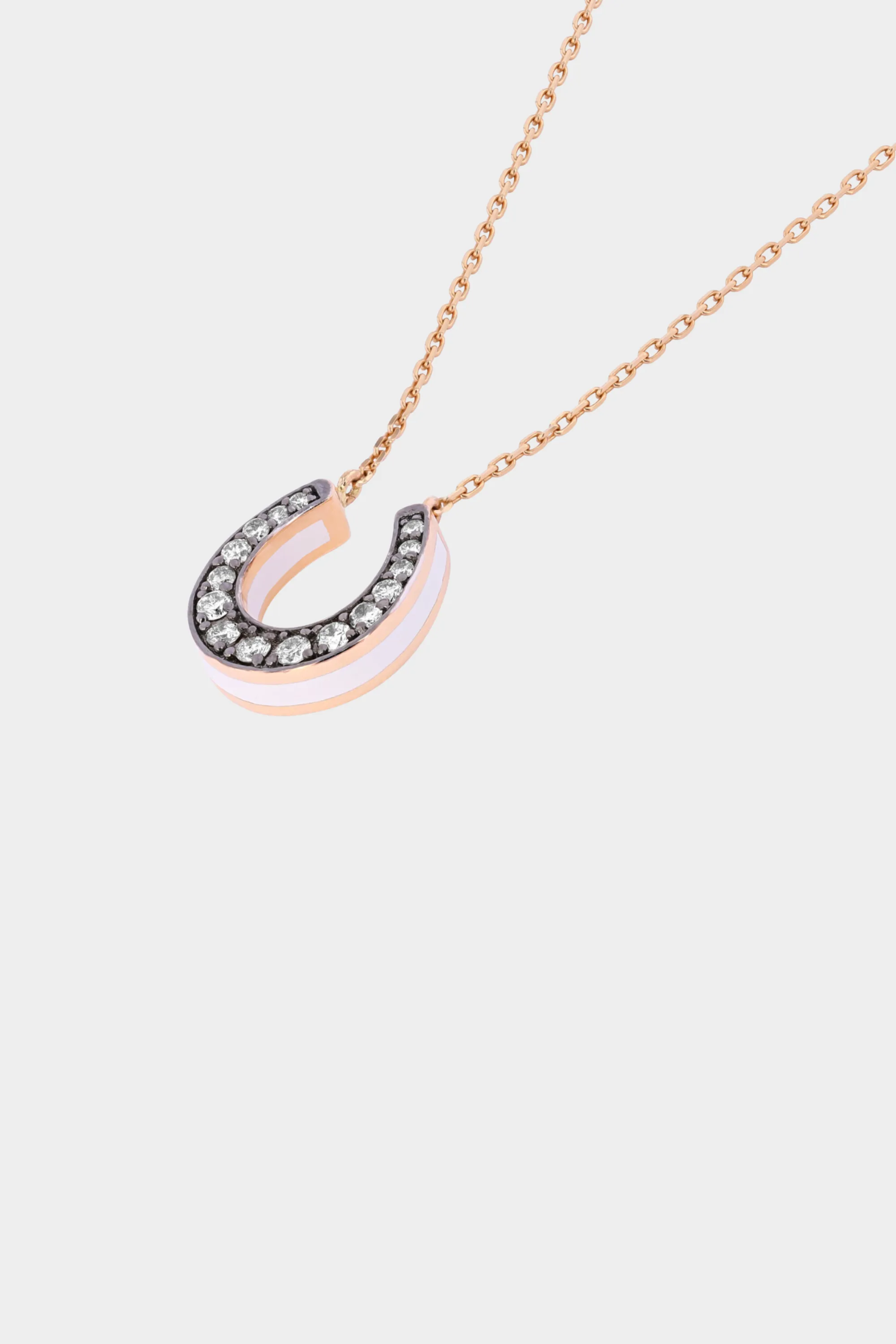 Horseshoe Necklace, Brown Diamonds sold by Kick Pleat product image thumbnail 2