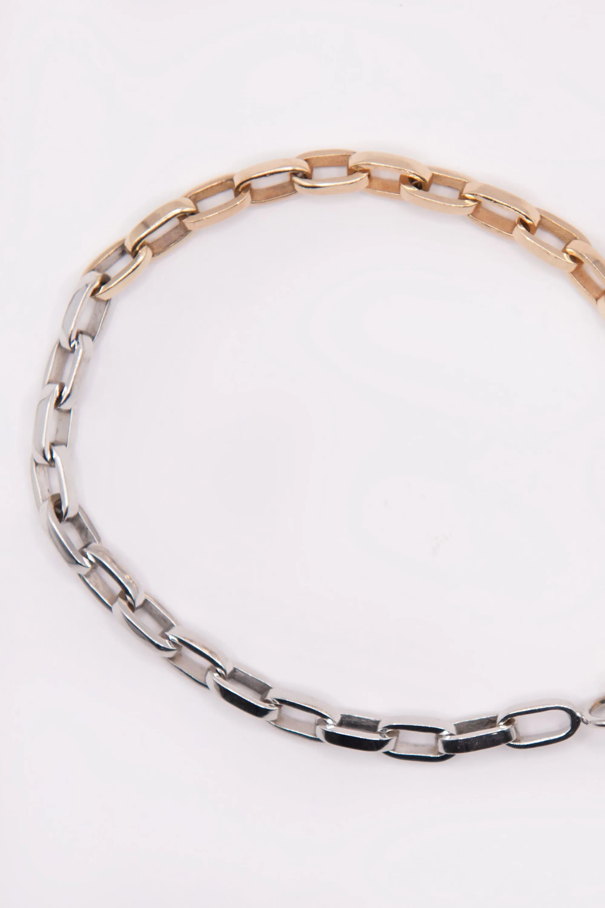 Handmade Biker Bracelet, Yellow & White Gold sold by Kick Pleat product image thumbnail 2