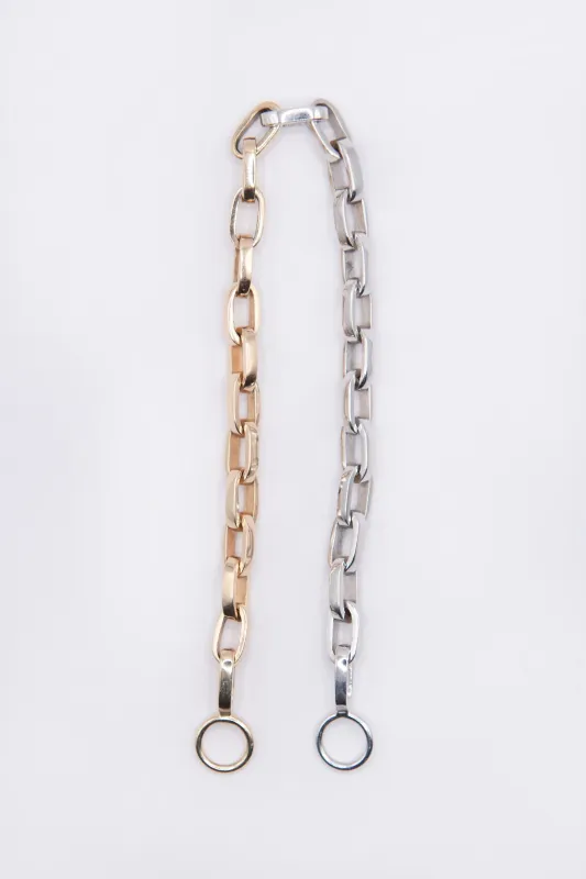 Handmade Biker Bracelet, Yellow & White Gold made by Kick Pleat