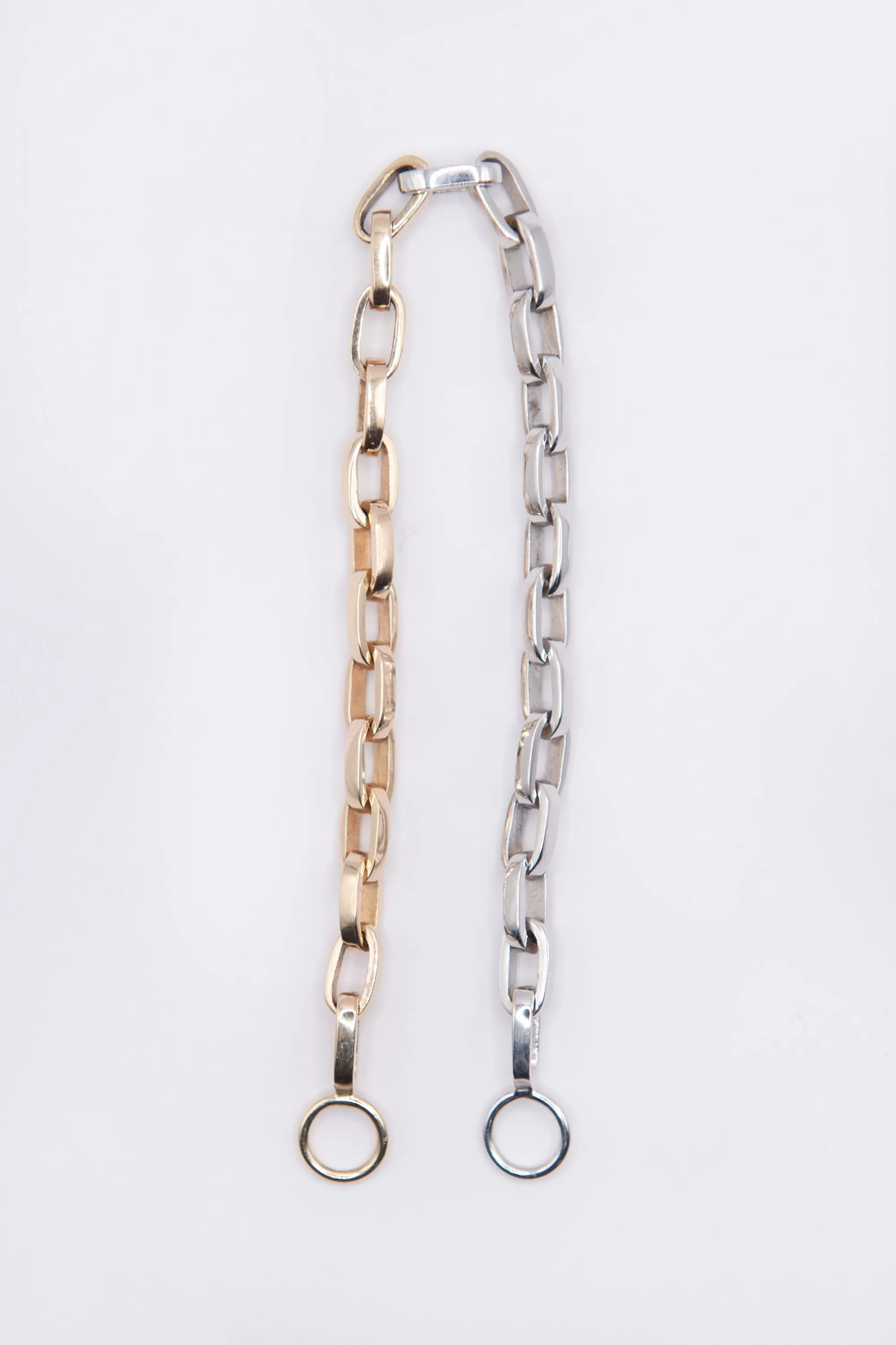 Handmade Biker Bracelet, Yellow & White Gold sold by Kick Pleat