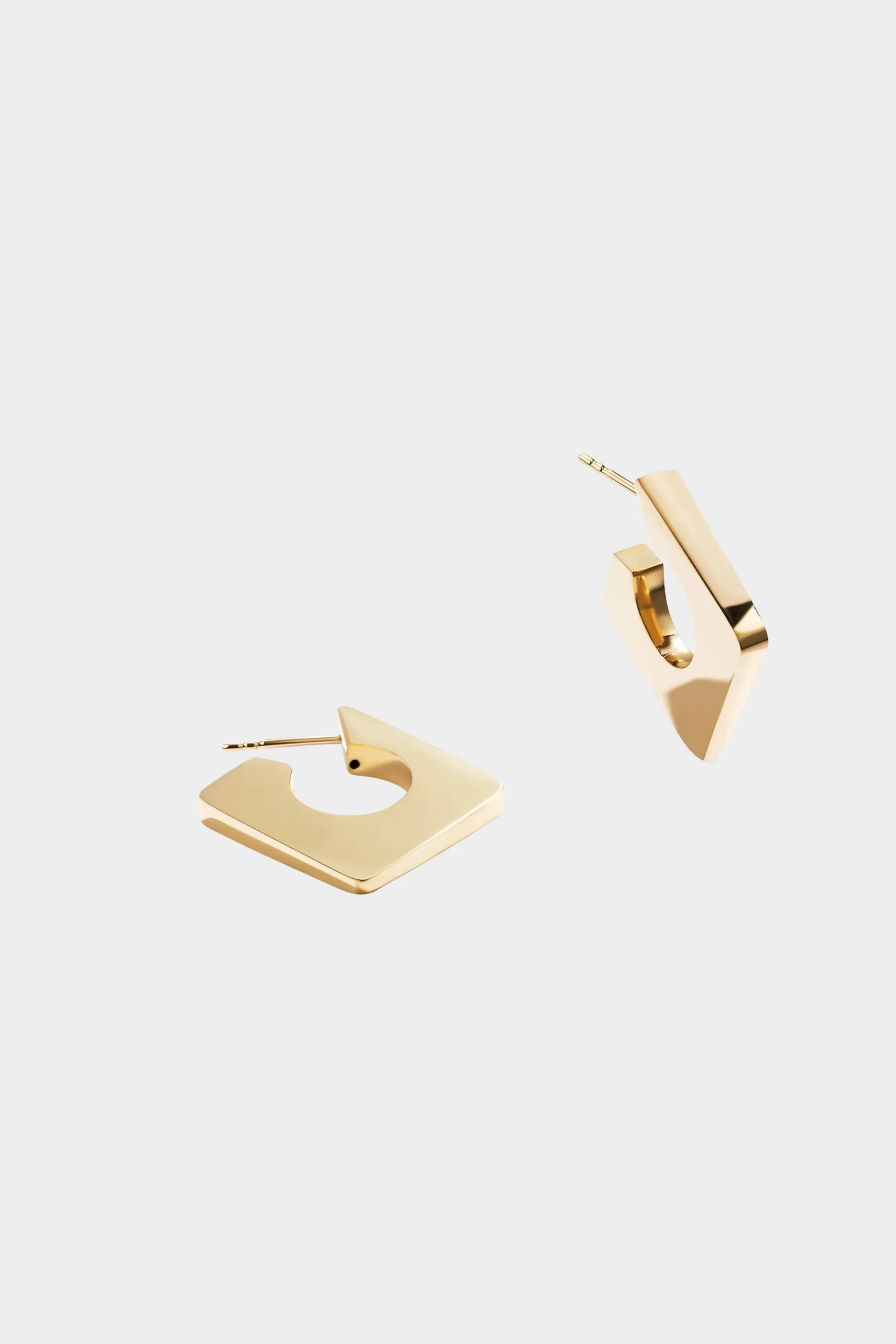 Small Blocco Earrings, Yellow Gold sold by Kick Pleat