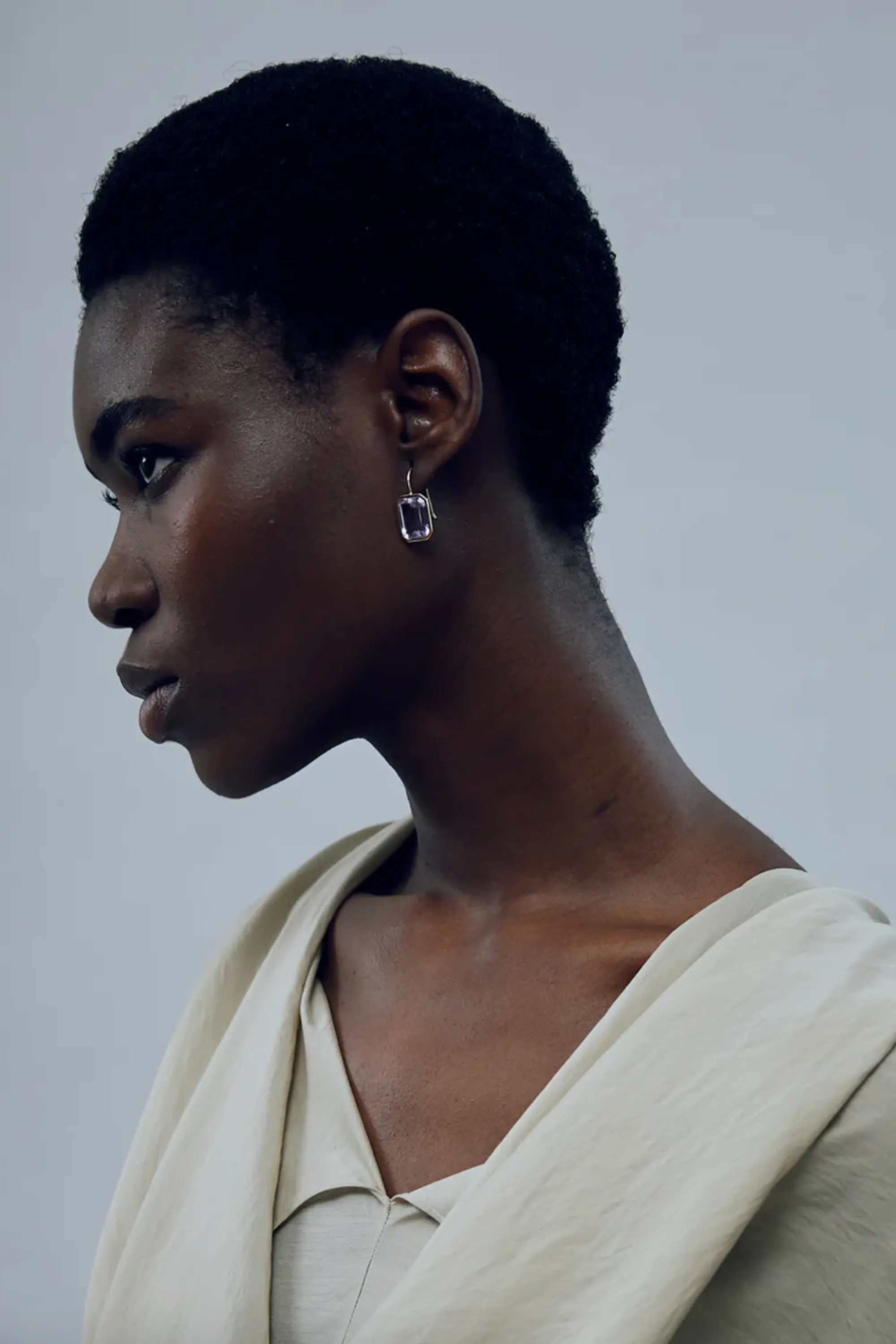 Aria Earrings, Pink Amethyst sold by Kick Pleat product image thumbnail 3