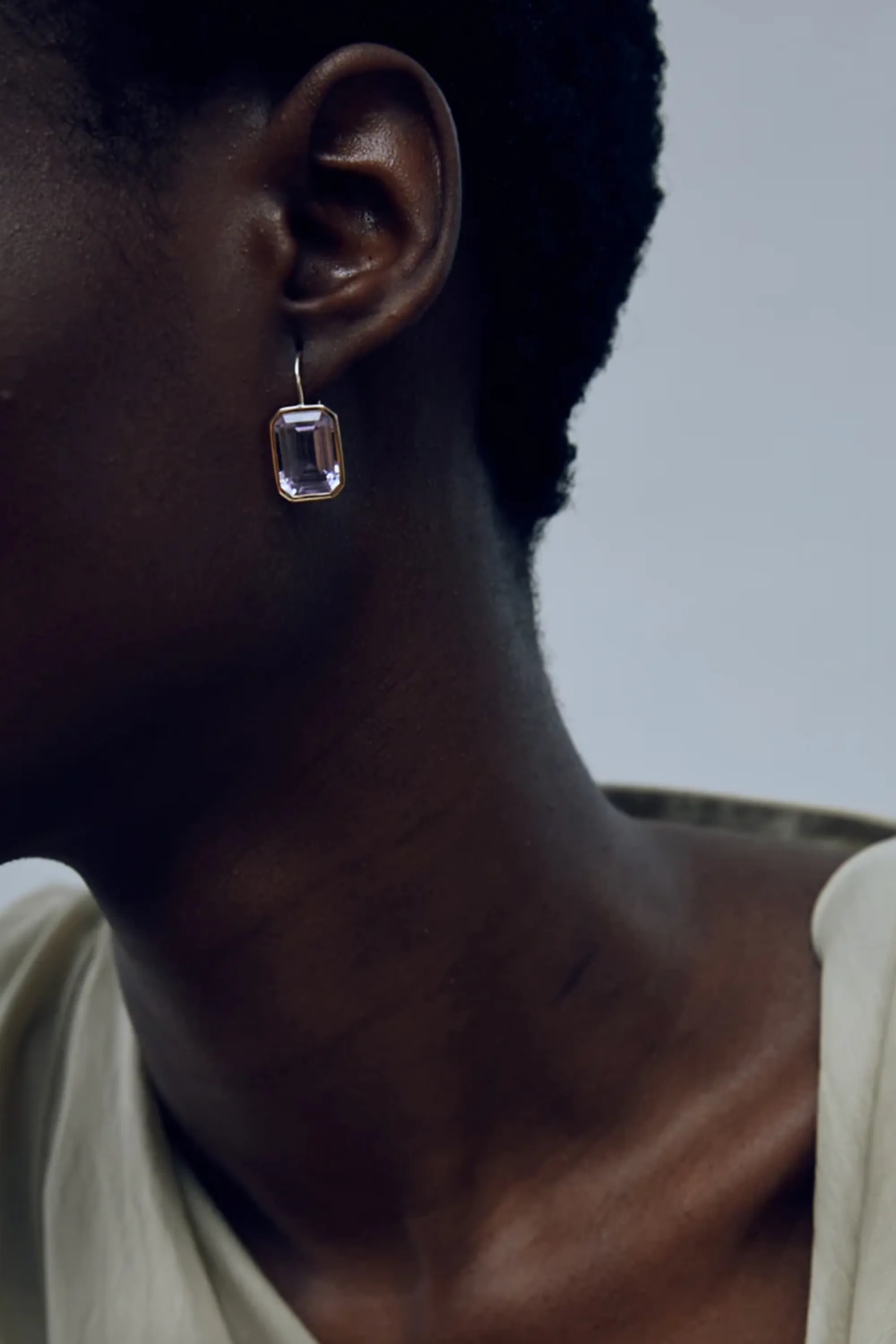 Aria Earrings, Pink Amethyst sold by Kick Pleat product image thumbnail 2