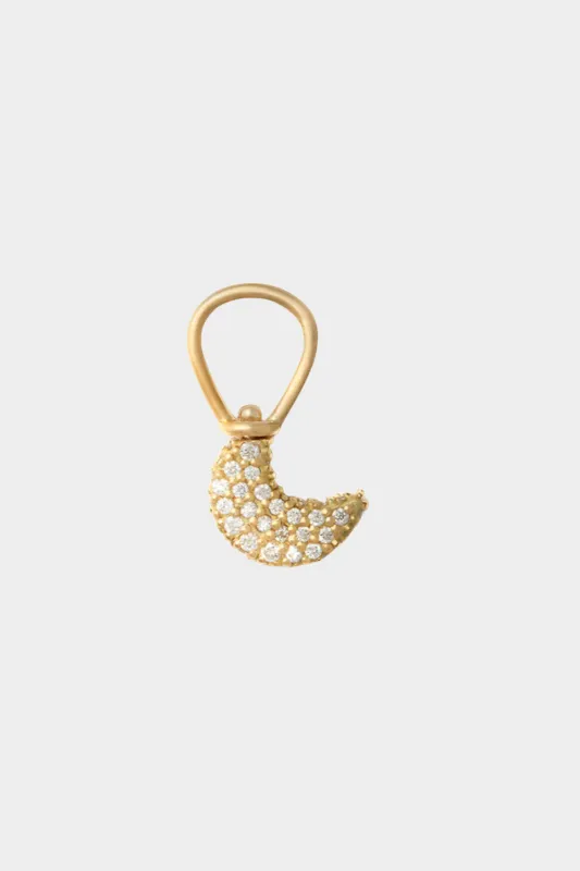 Allstone Itty Bitty Moon, Yellow Gold made by Kick Pleat
