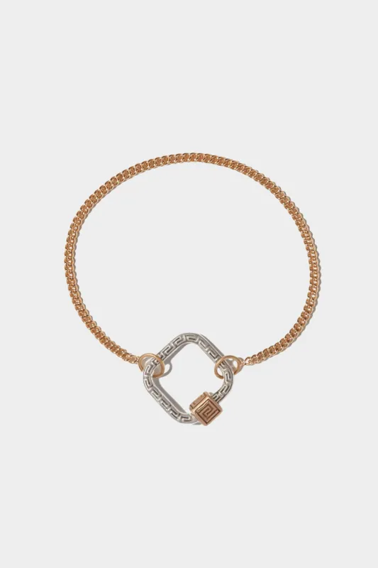 Not So Heavy Curb Chain Bracelet, Yellow Gold made by Kick Pleat