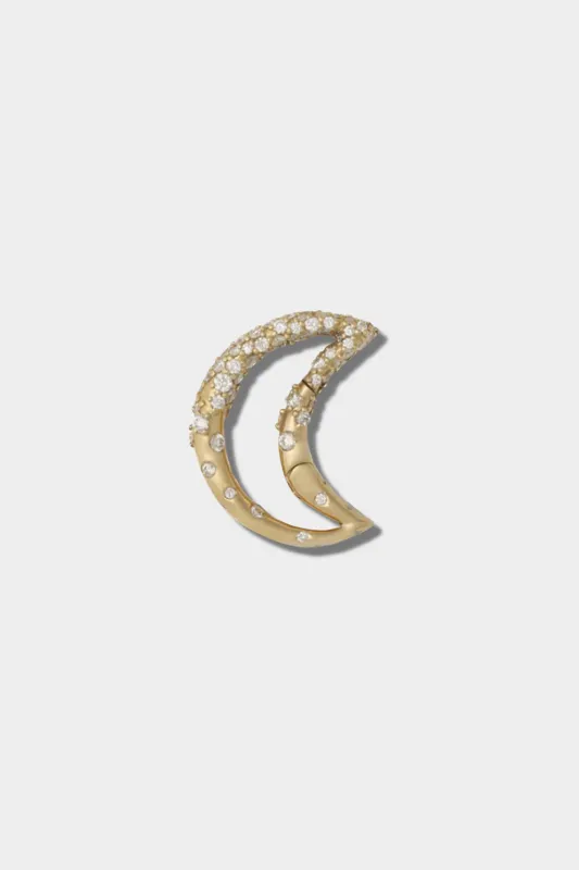 Diamond Dipped Moonlock, Yellow Gold made by Kick Pleat