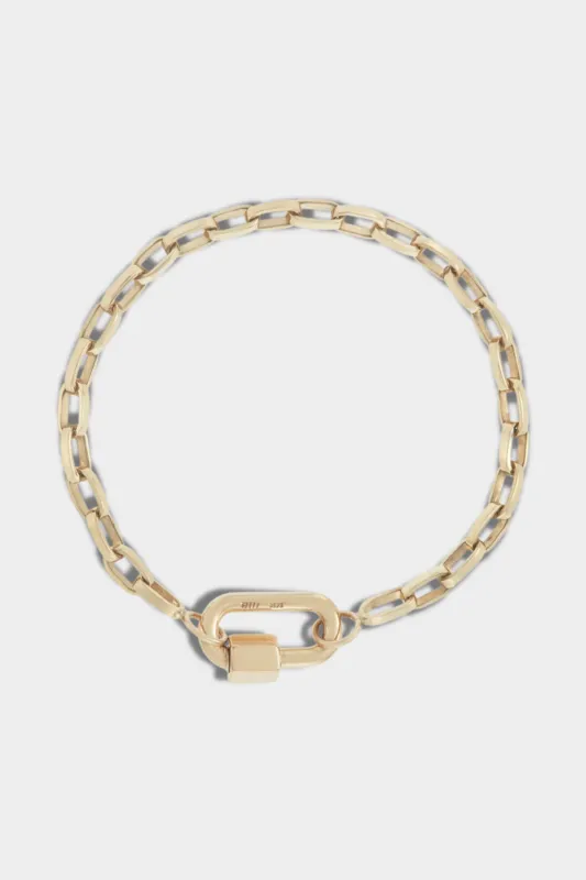 Handmade Biker Chain Bracelet, Yellow Gold made by Kick Pleat