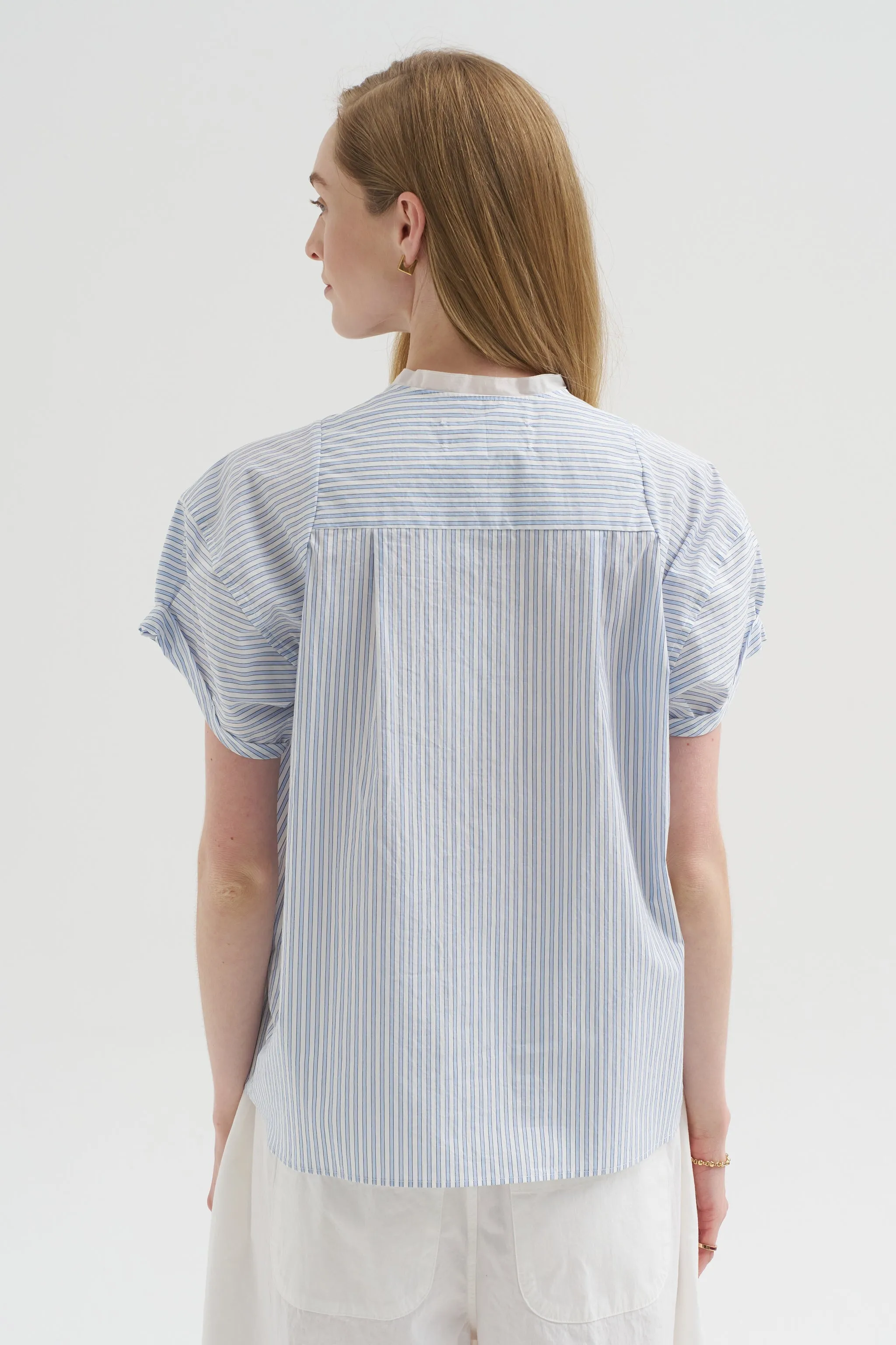 Calun Blouse, Blue Stripe sold by Kick Pleat product image thumbnail 5