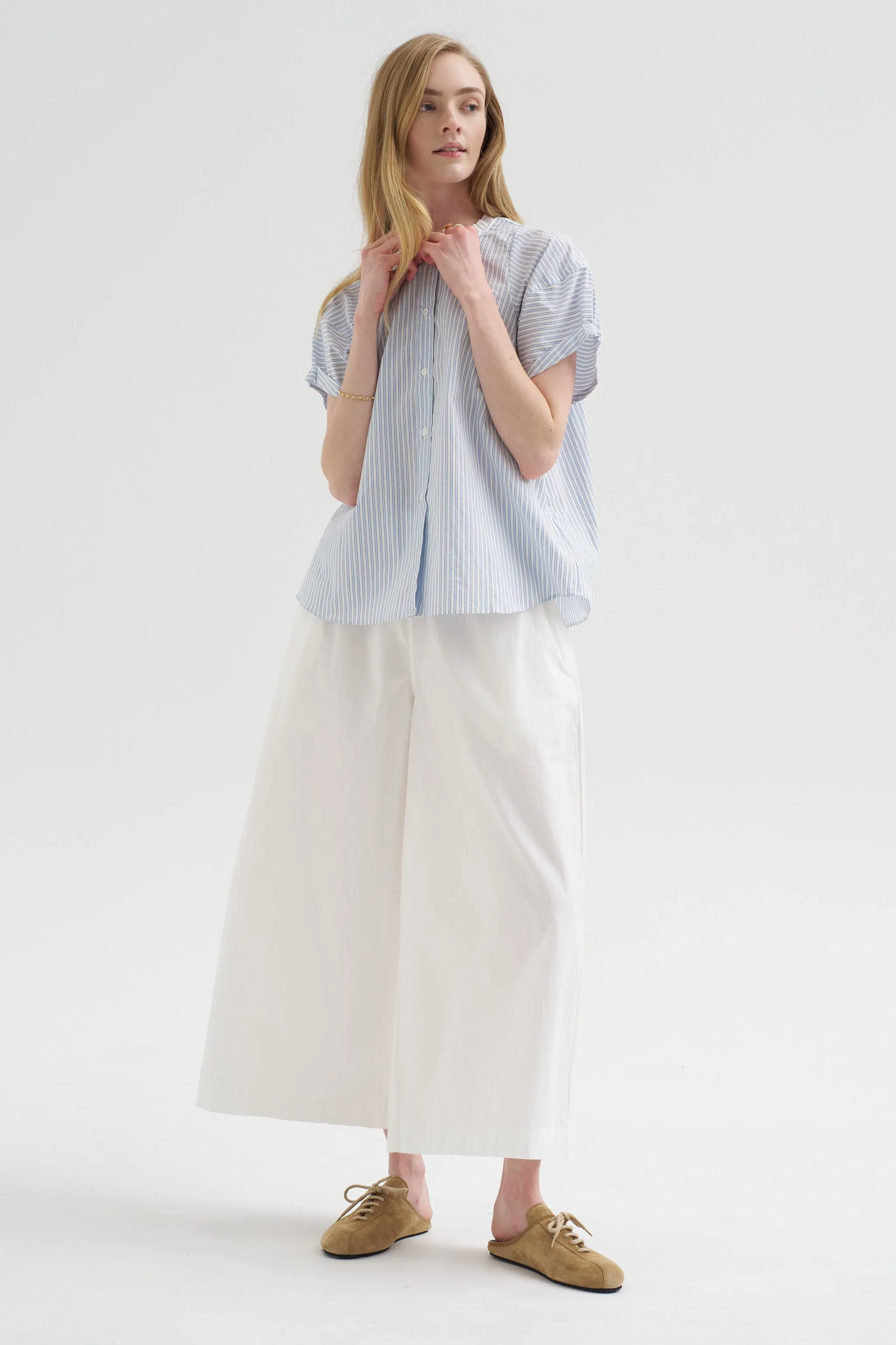 Calun Blouse, Blue Stripe sold by Kick Pleat product image thumbnail 2