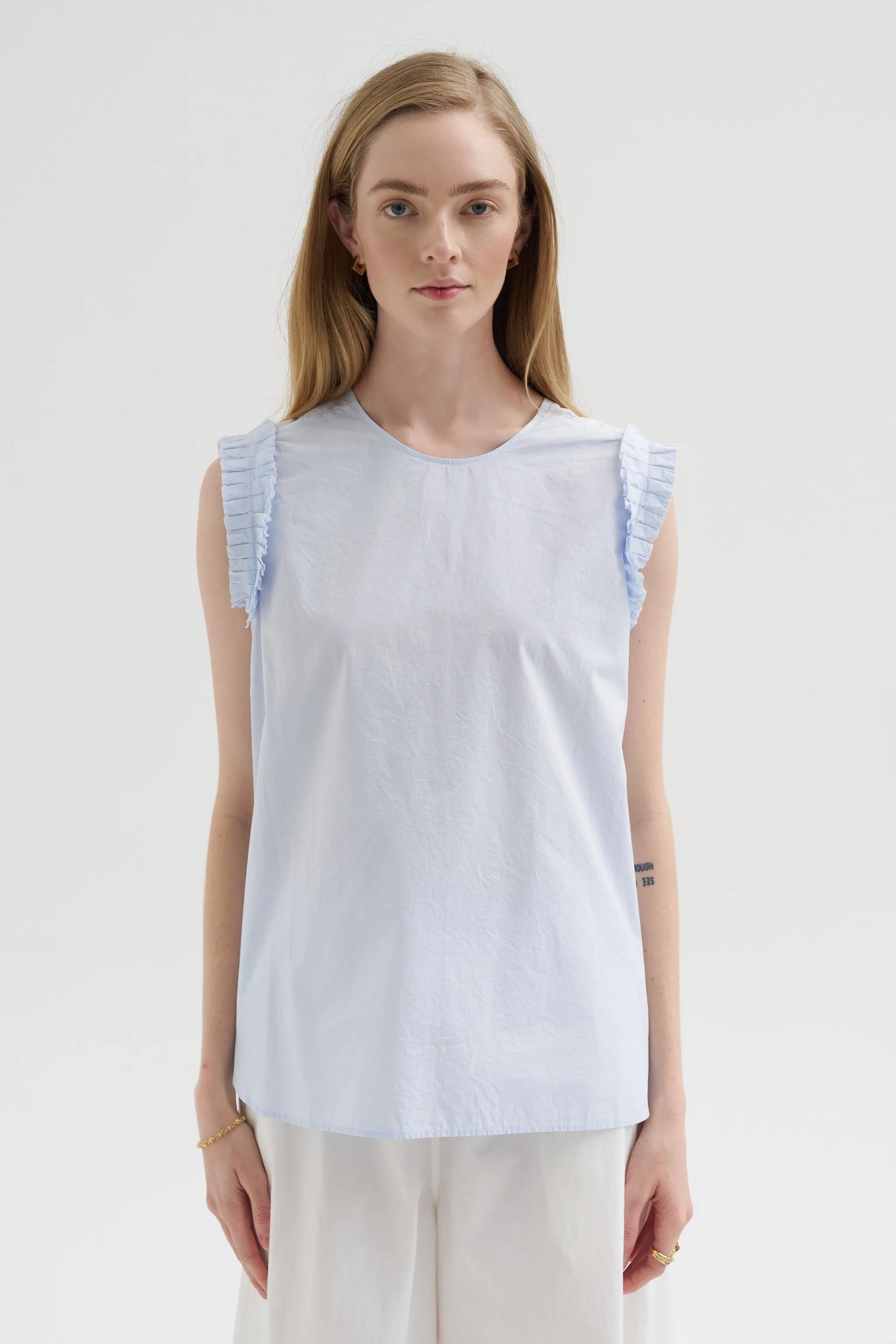 Lor Blouse, Pale Blue sold by Kick Pleat product image thumbnail 3