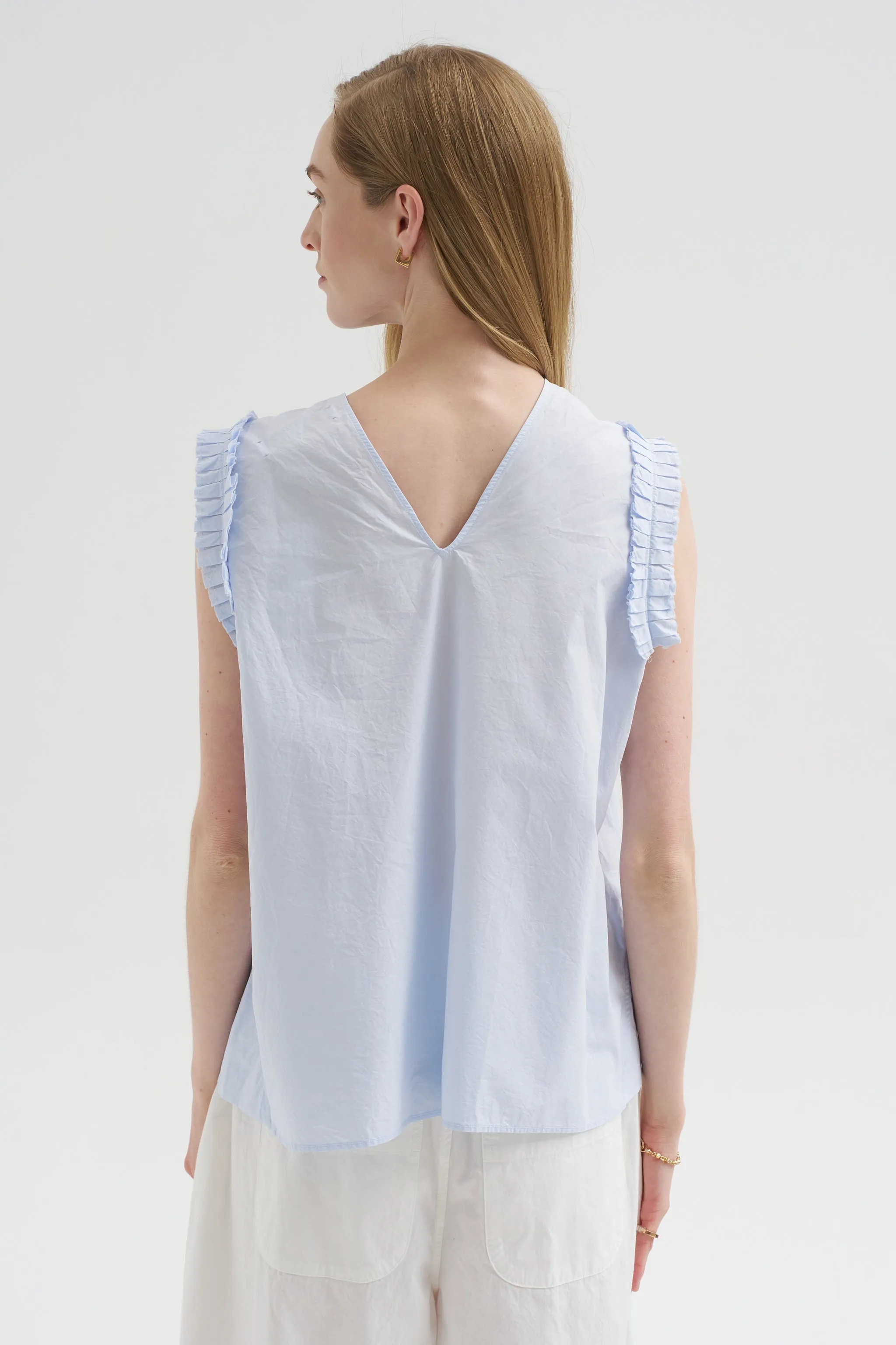 Lor Blouse, Pale Blue sold by Kick Pleat product image thumbnail 5