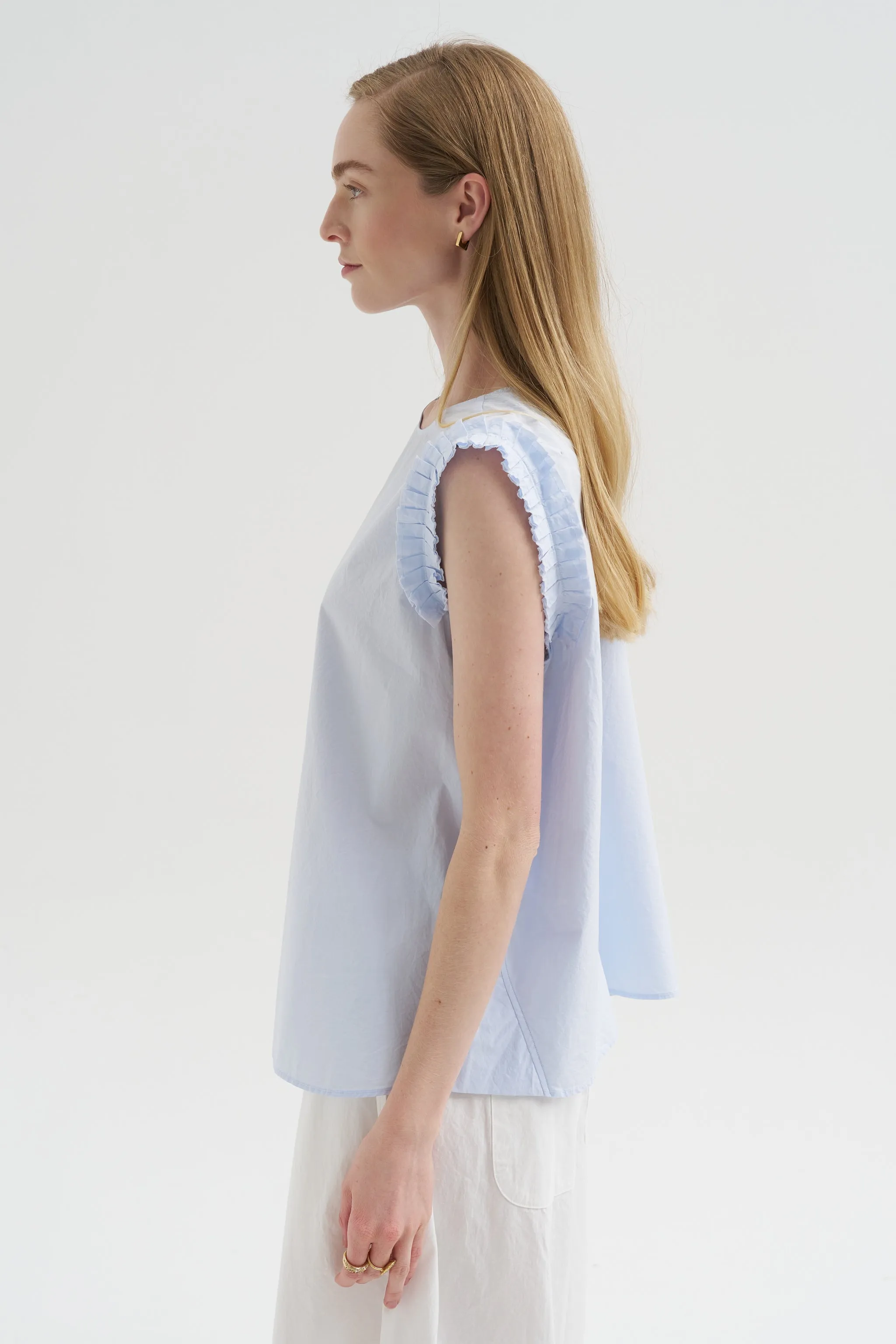Lor Blouse, Pale Blue sold by Kick Pleat product image thumbnail 4