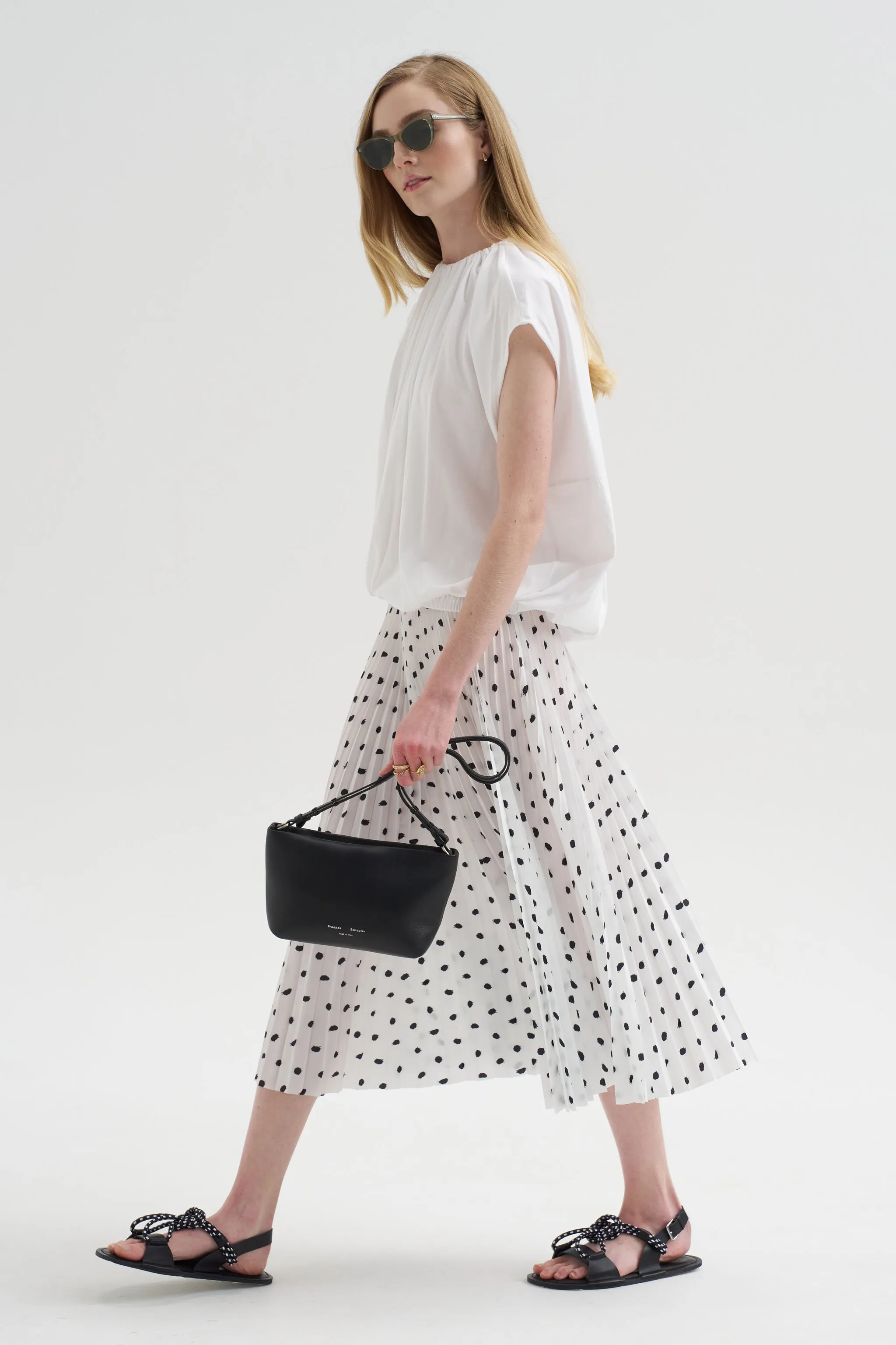 Shirred Neck Circular T-Shirt sold by Kick Pleat product image thumbnail 2