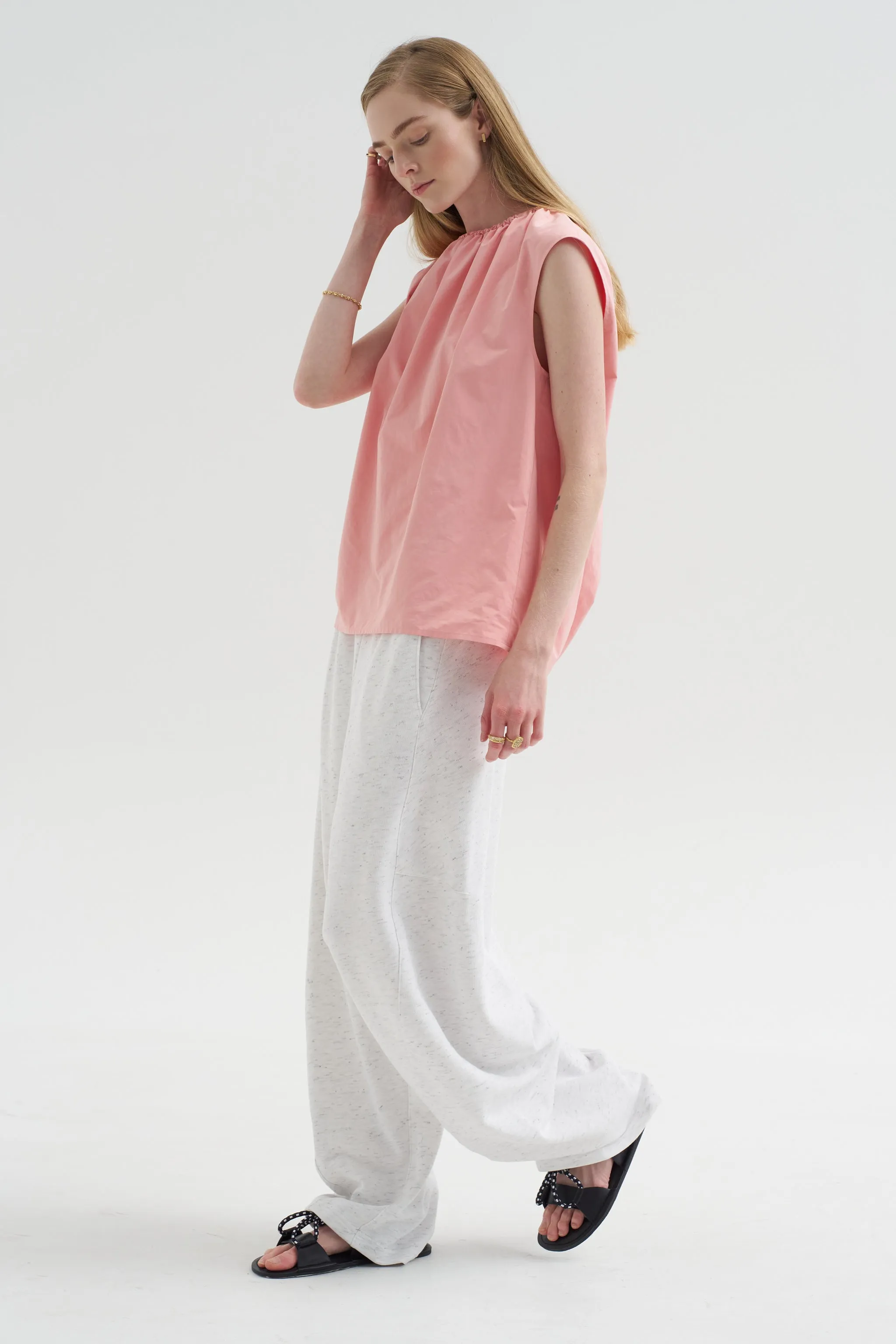Spring Tweedy Sweatshirting Winslow Pant - Short, White Multi sold by Kick Pleat product image thumbnail 2